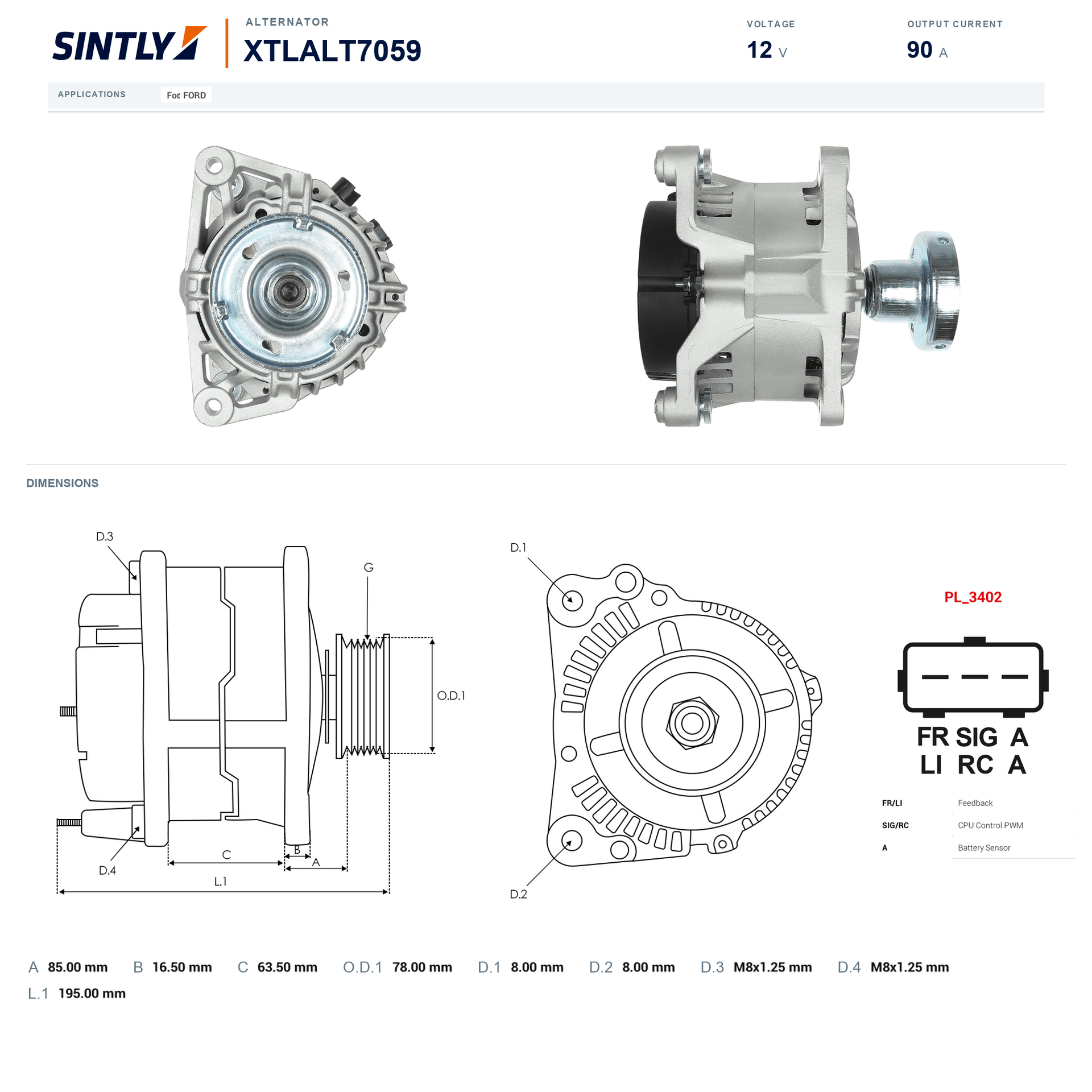 Alternator XTLALT7059