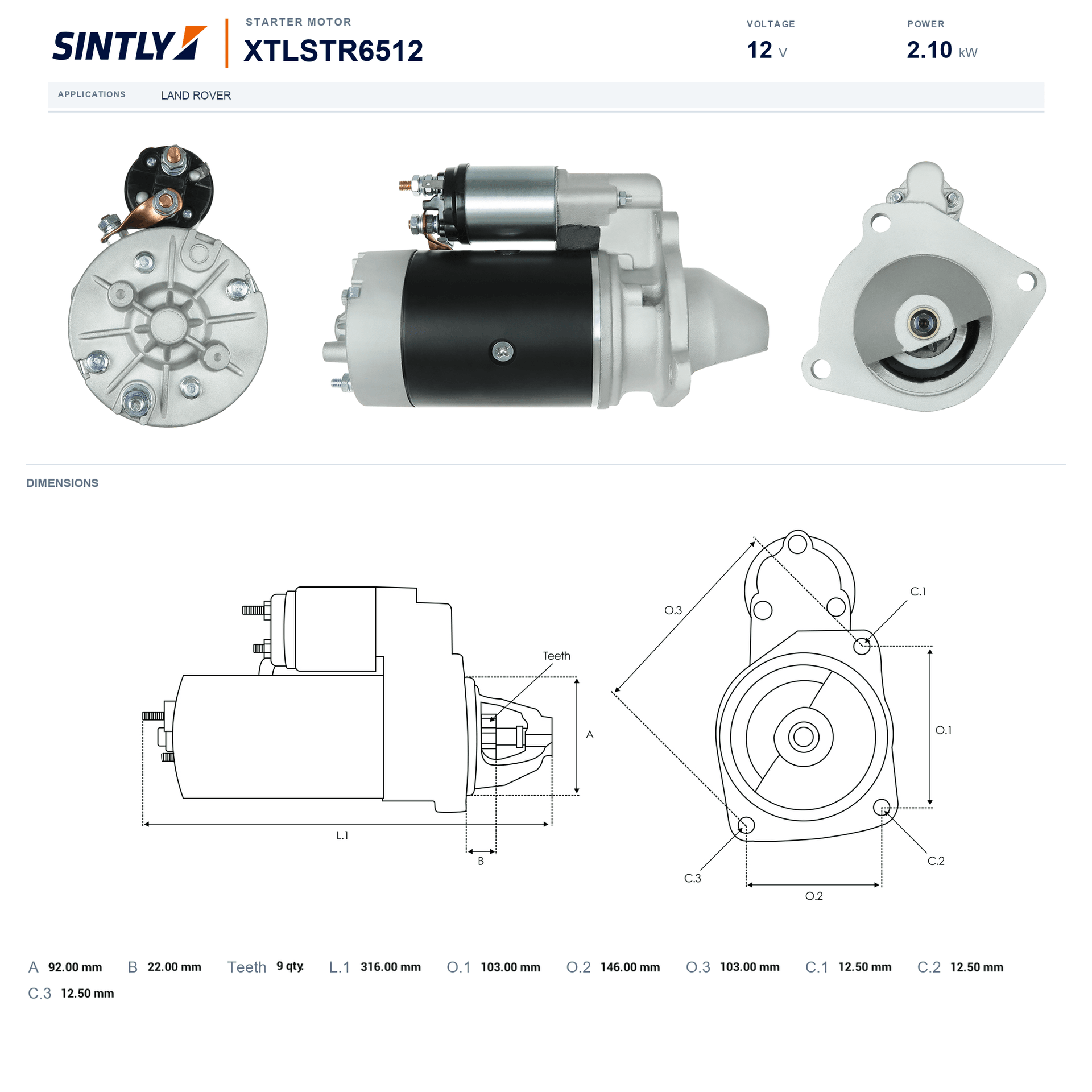 Starter XTLSTR6512
