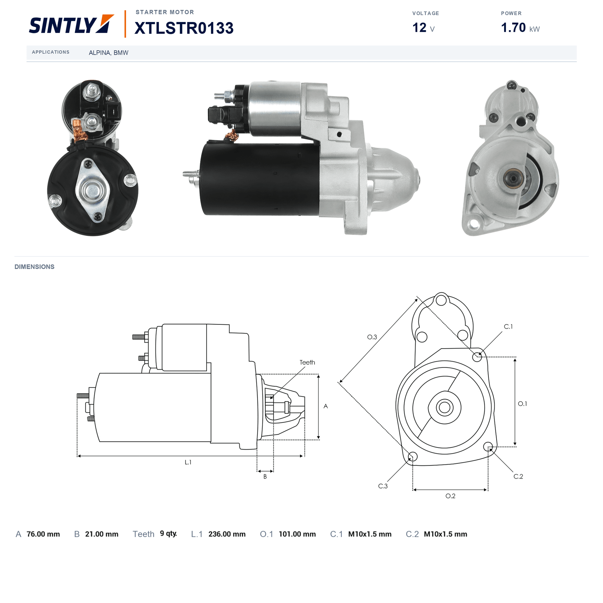 Starter XTLSTR0133