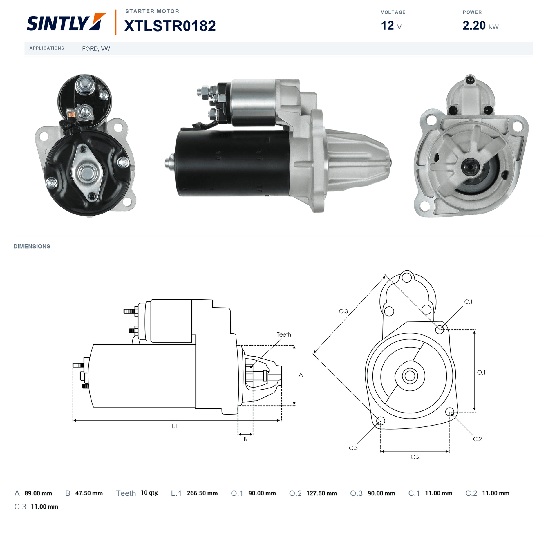 Starter XTLSTR0182