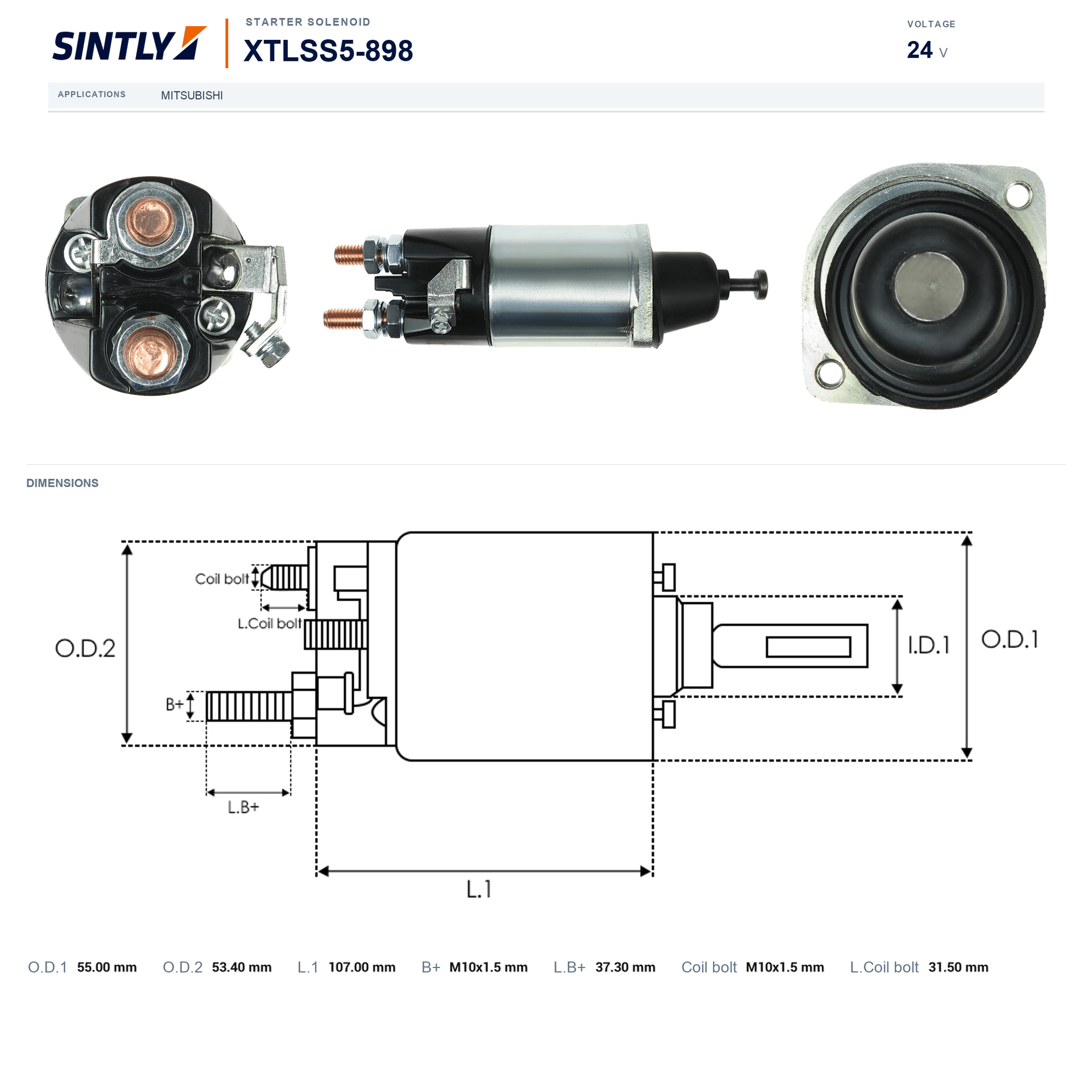 Starter Solenoid XTLSS5-898