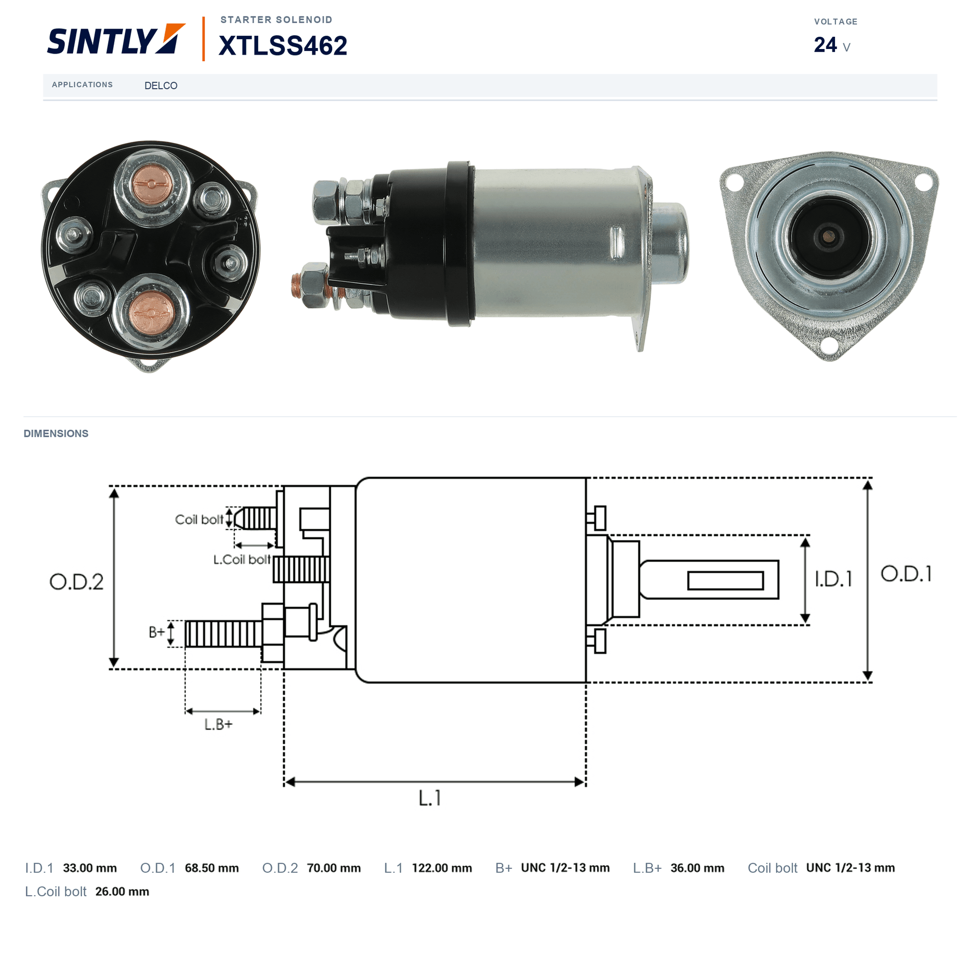 Starter Solenoid XTLSS462