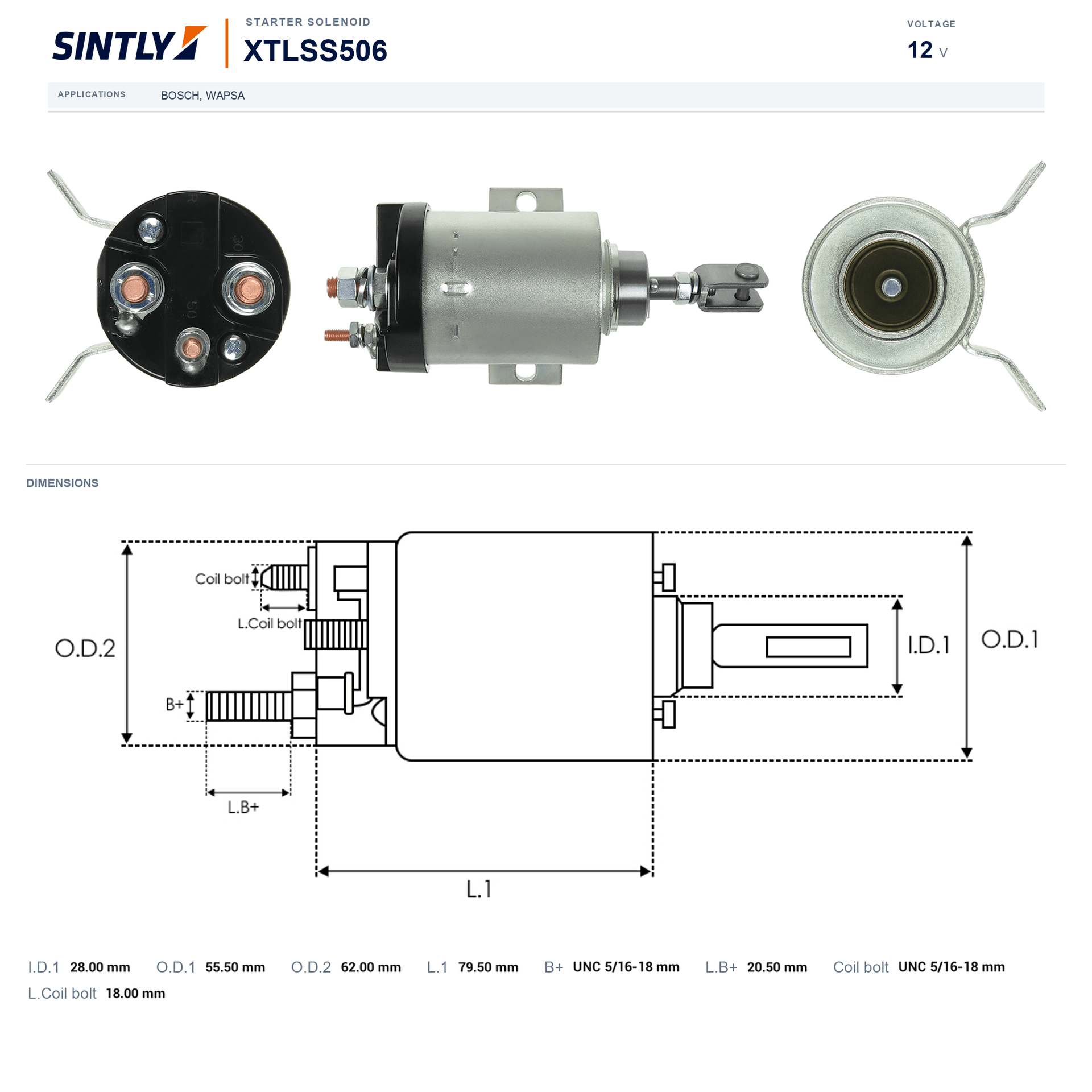 Starter Solenoid XTLSS506