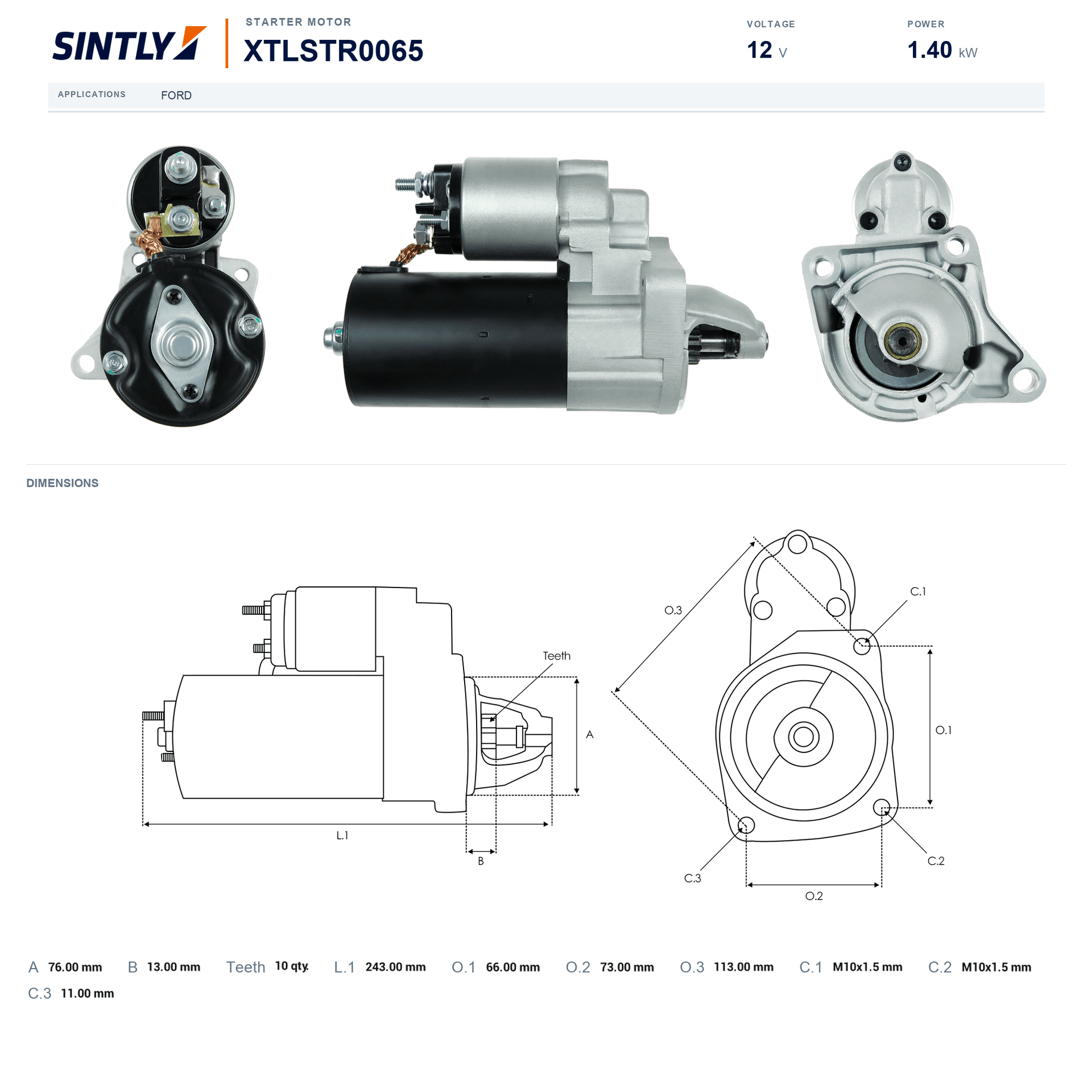 Starter XTLSTR0065