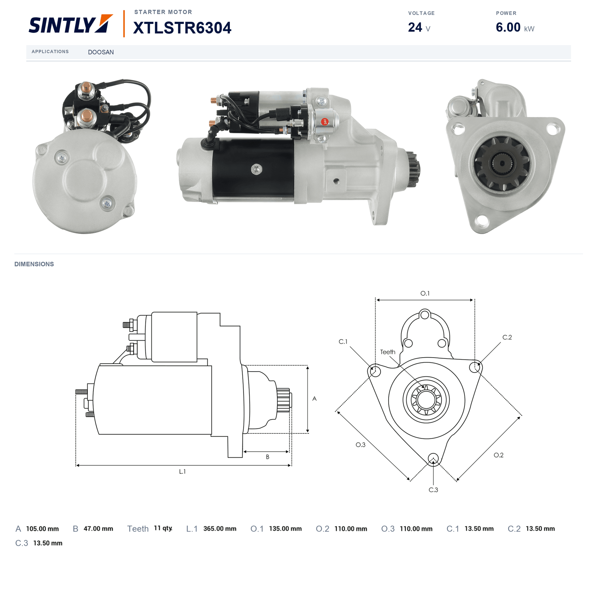 Starter XTLSTR6304