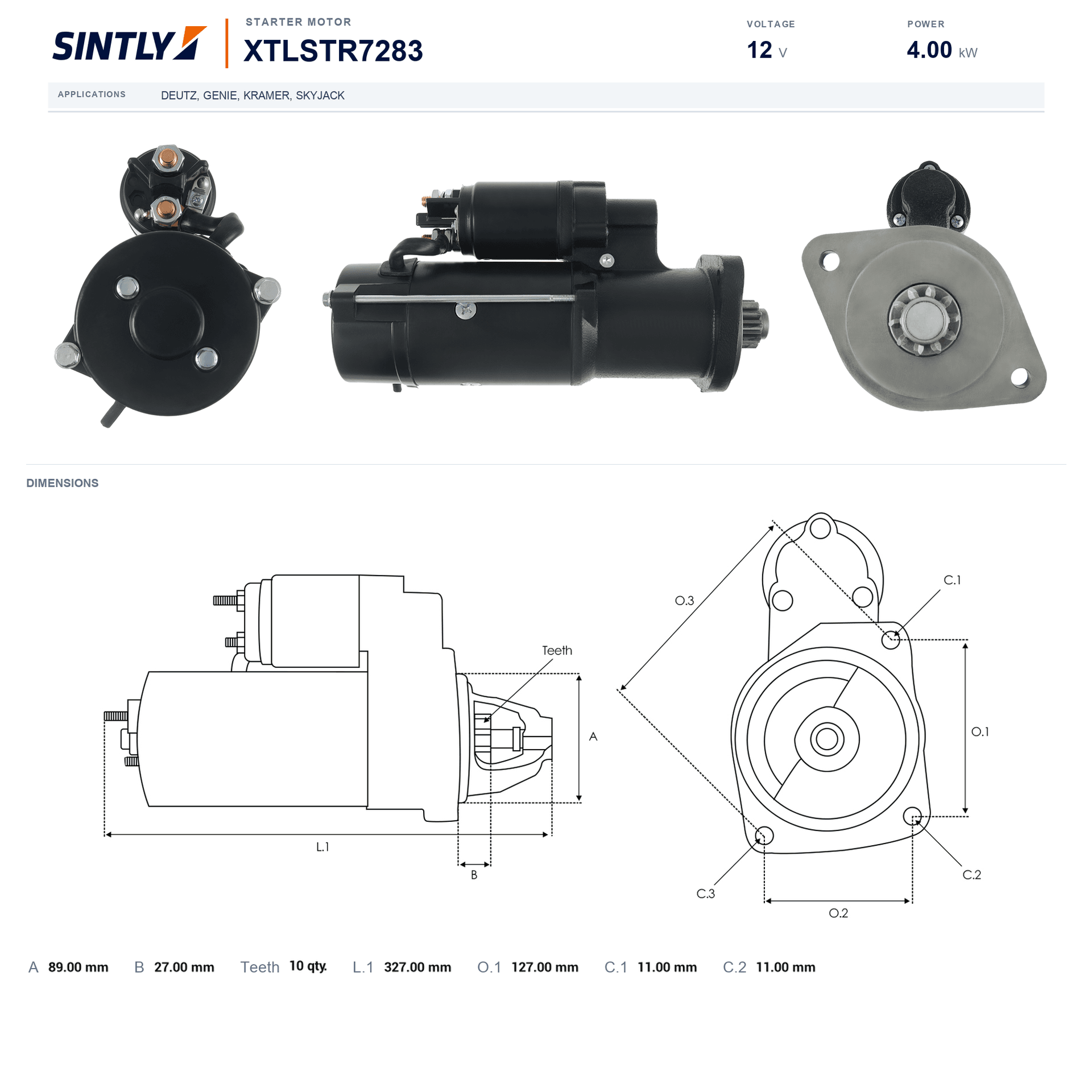 Starter XTLSTR7283
