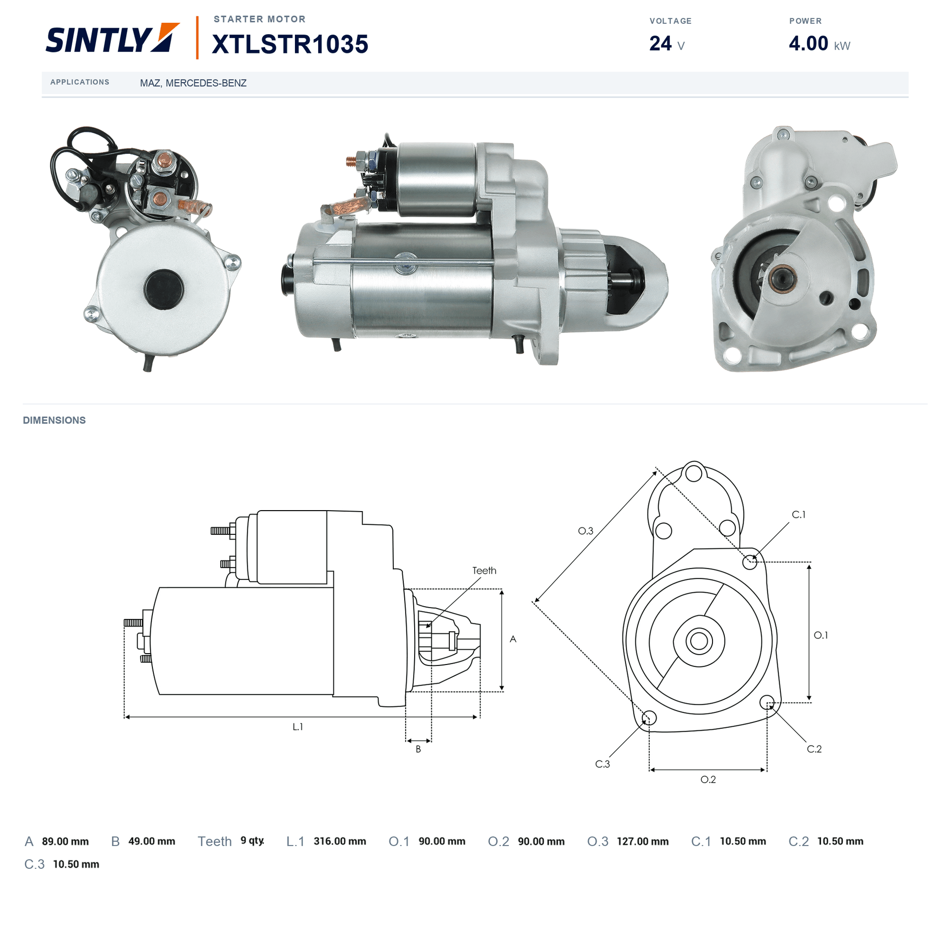 Starter XTLSTR1035