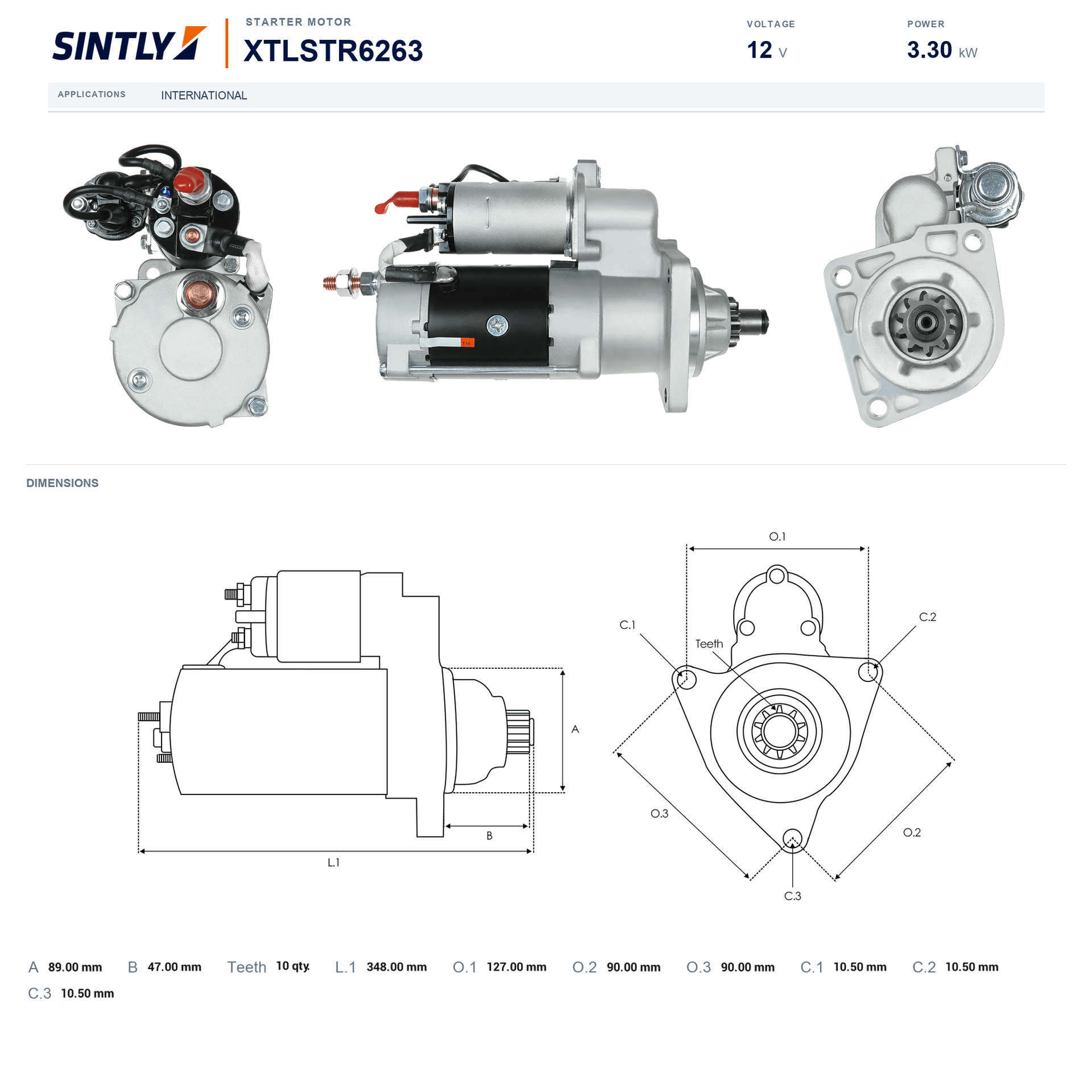 Starter XTLSTR6263