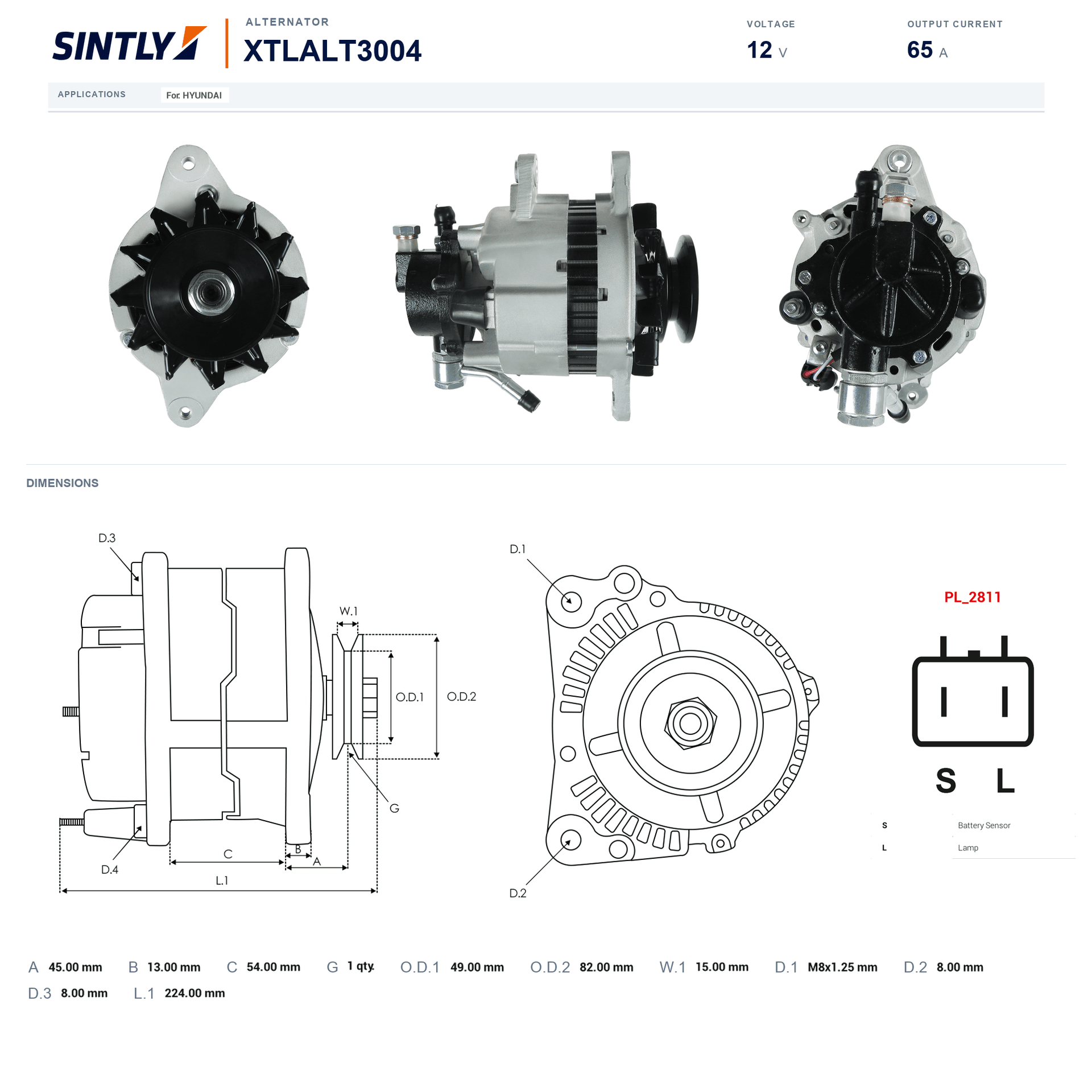 Alternator XTLALT3004