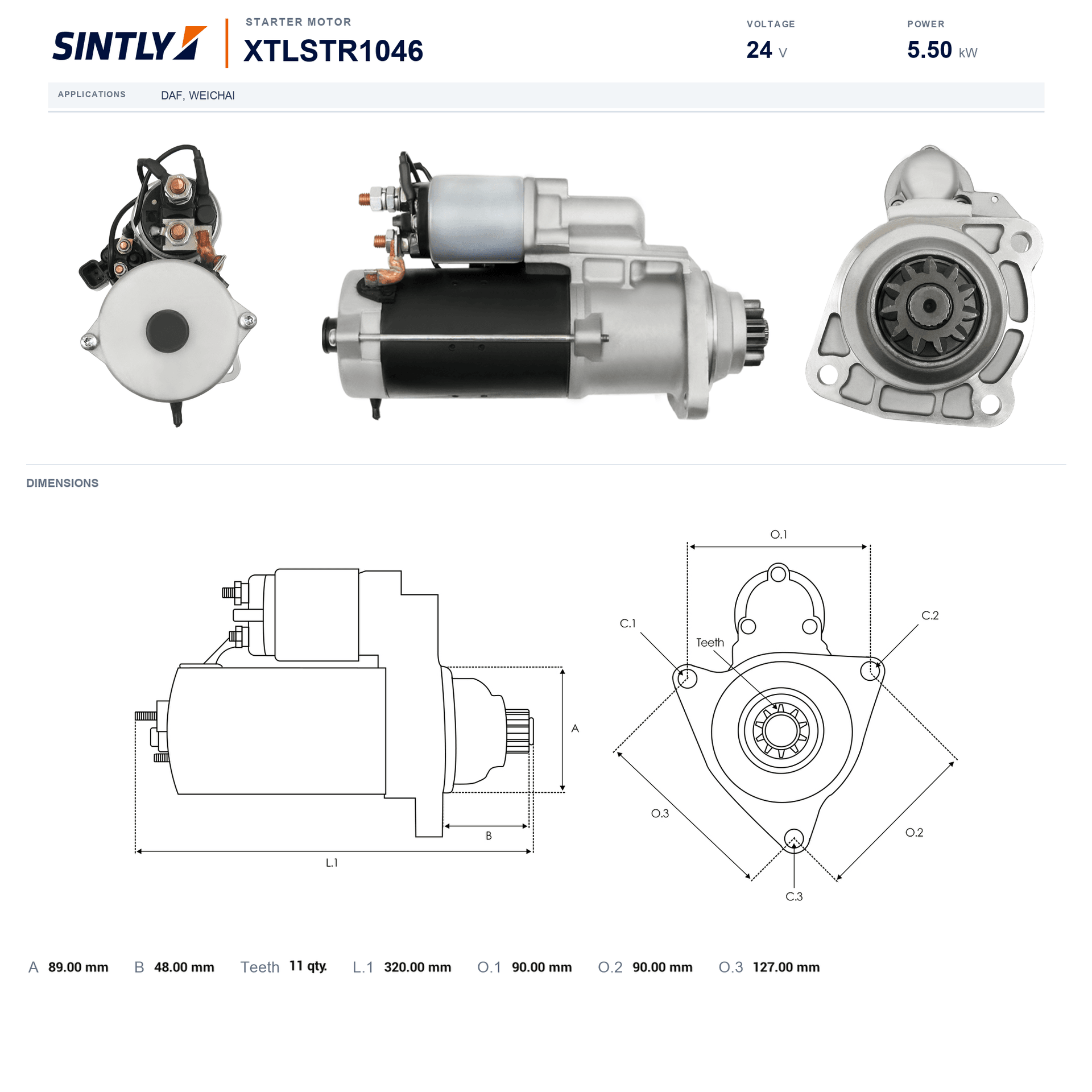 Starter XTLSTR1046