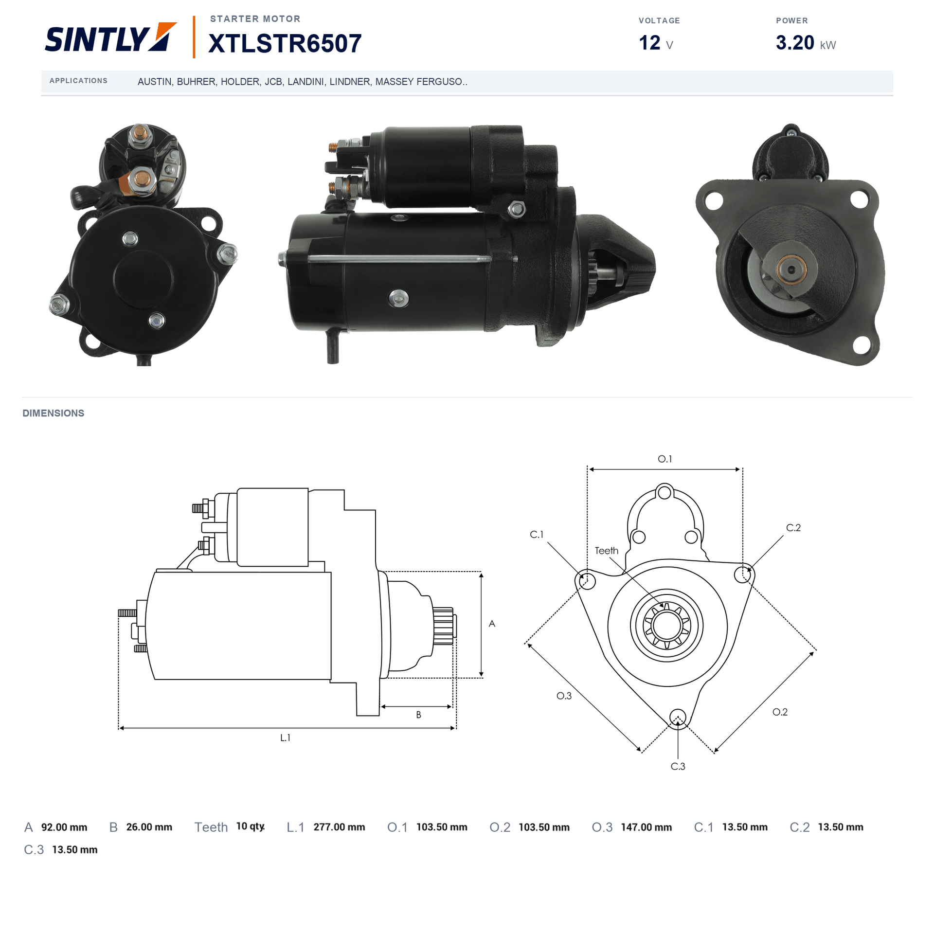 Starter XTLSTR6507