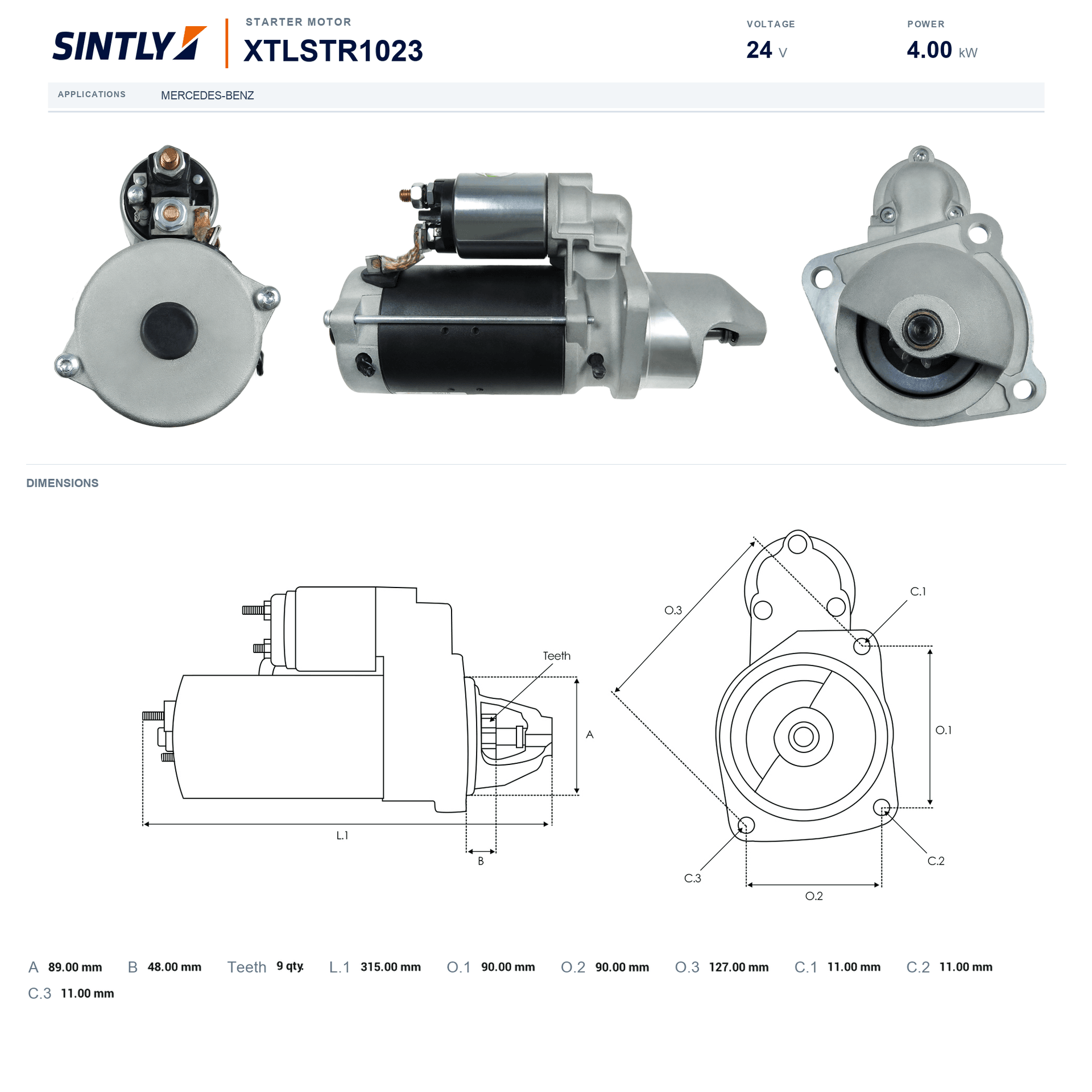 Starter XTLSTR1023