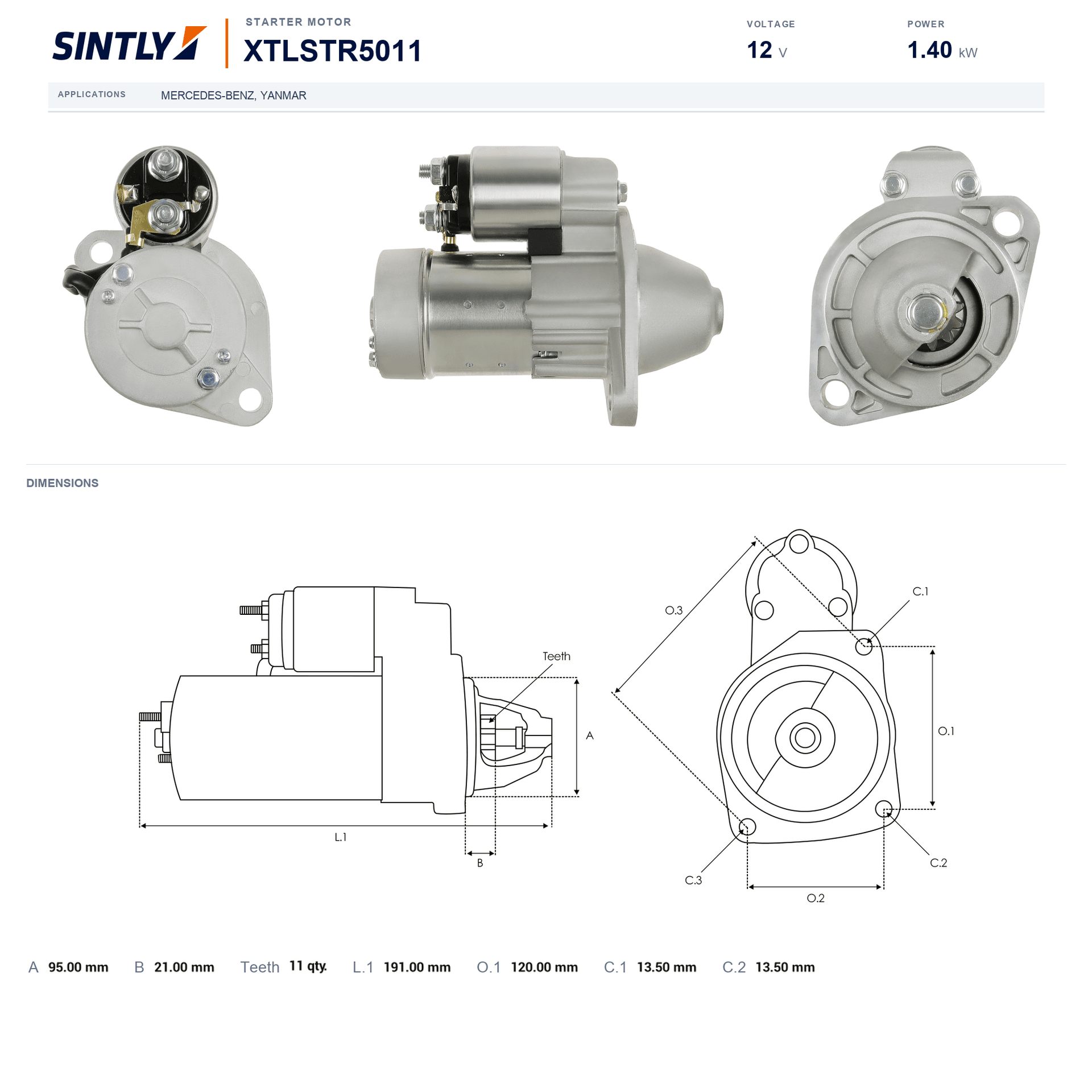 Starter XTLSTR5011