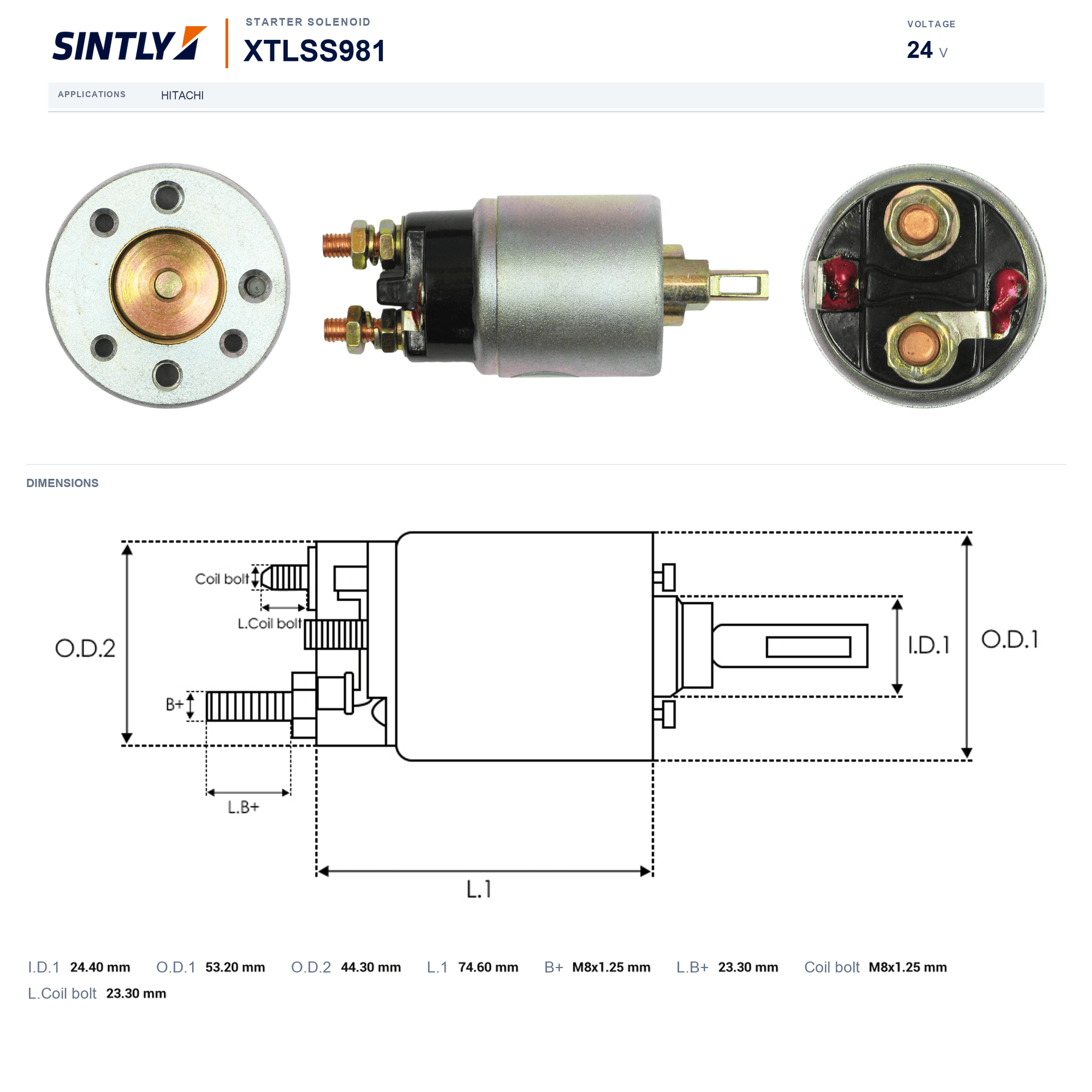 Starter Solenoid XTLSS981