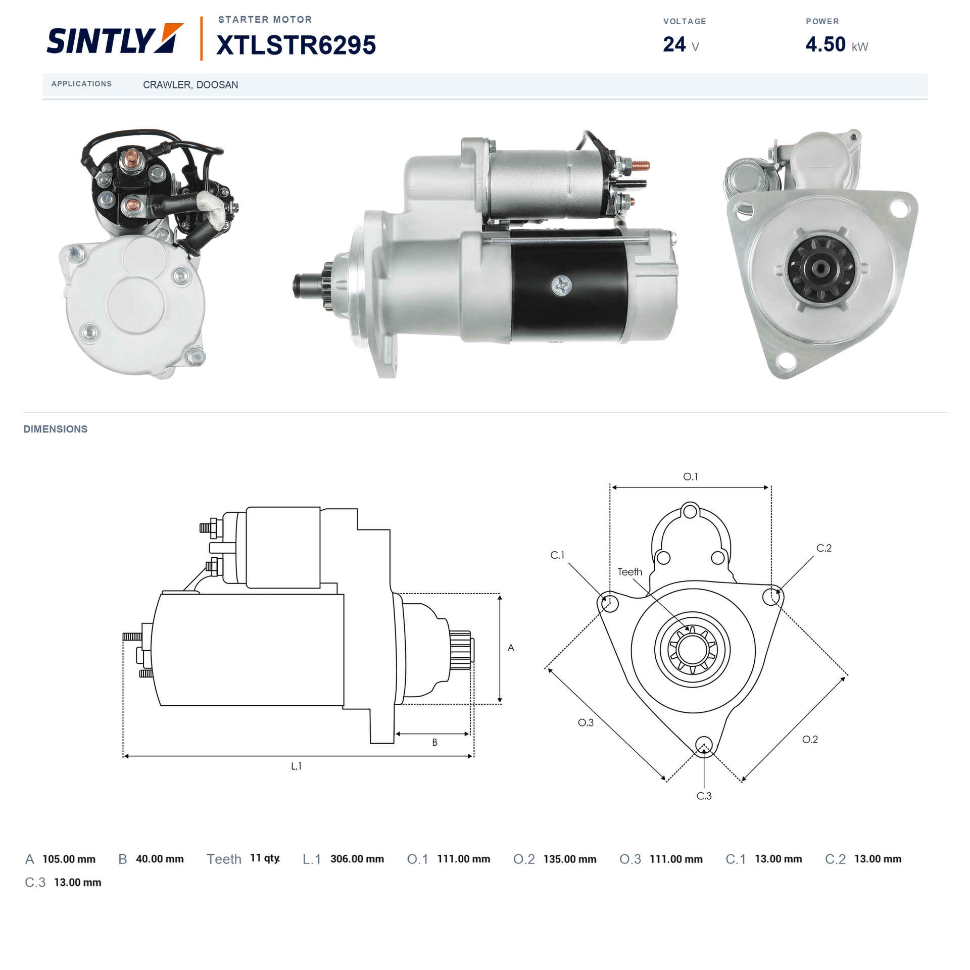 Starter XTLSTR6295