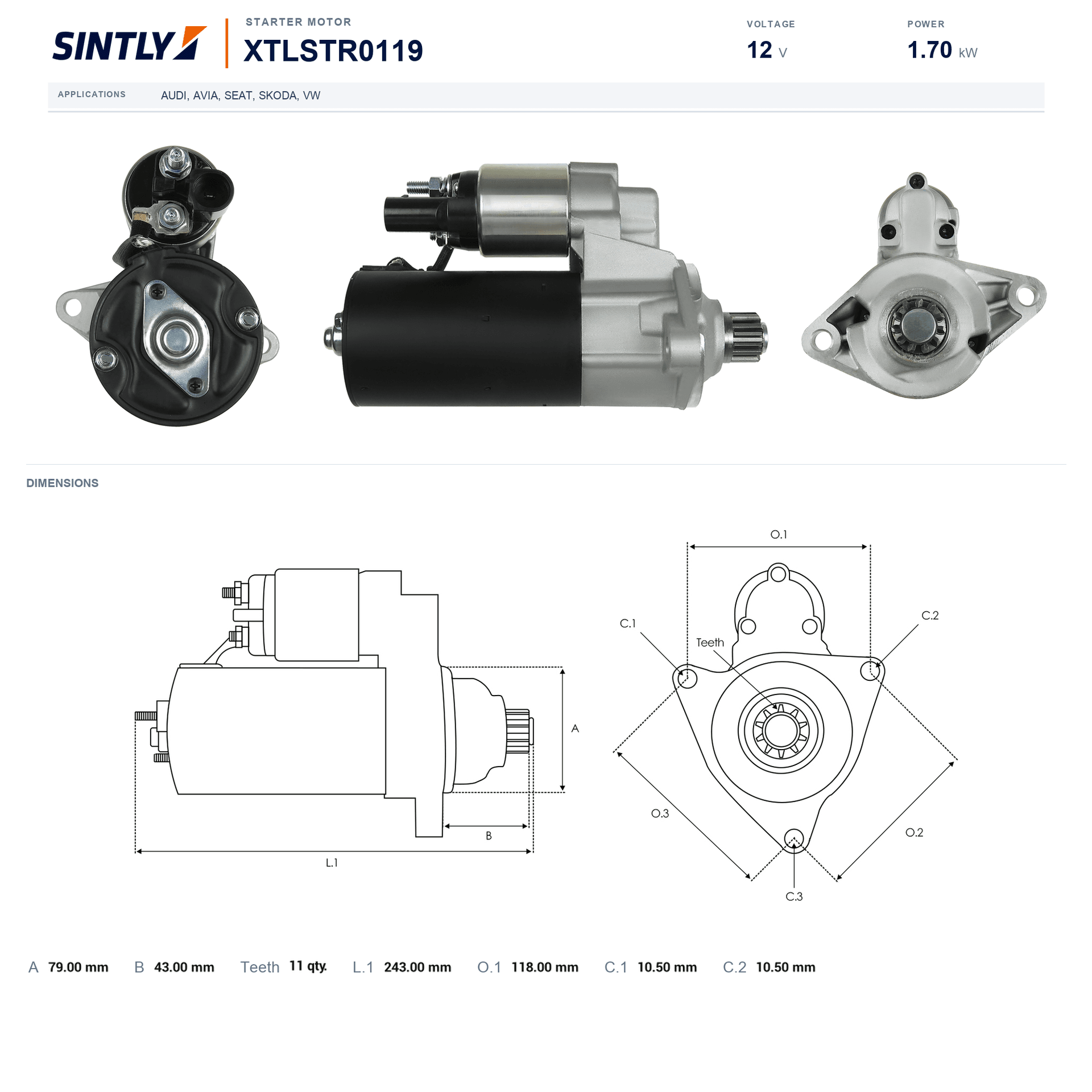 Starter XTLSTR0119