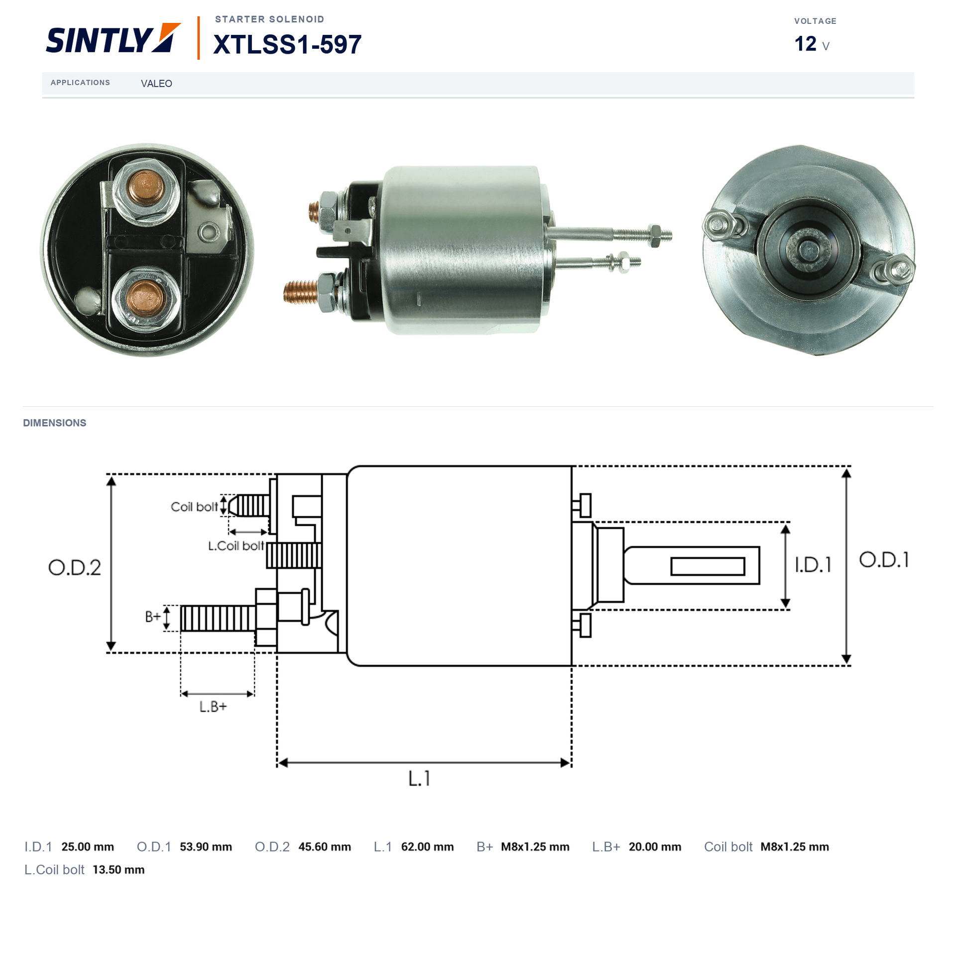 Starter Solenoid XTLSS1-597