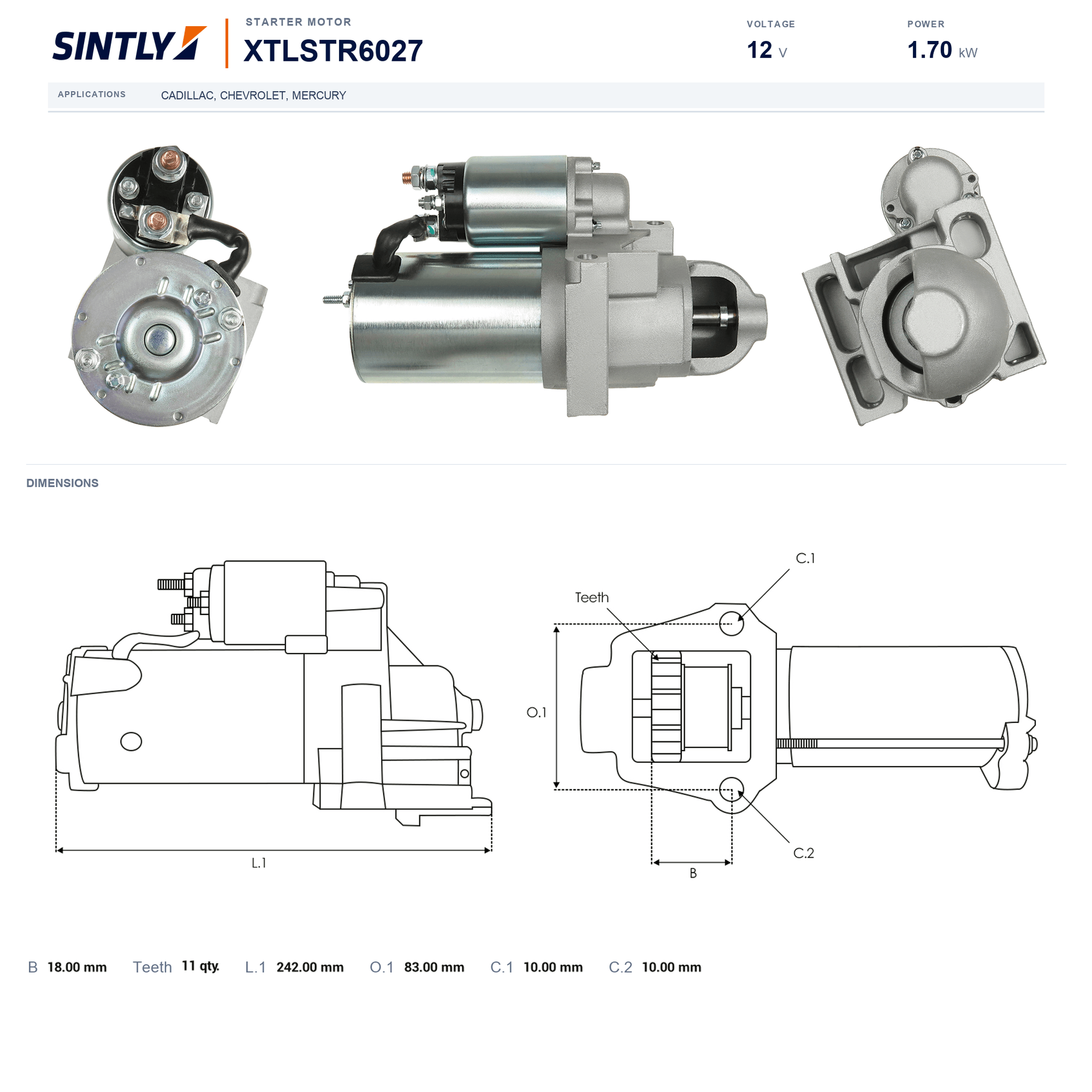 Starter XTLSTR6027
