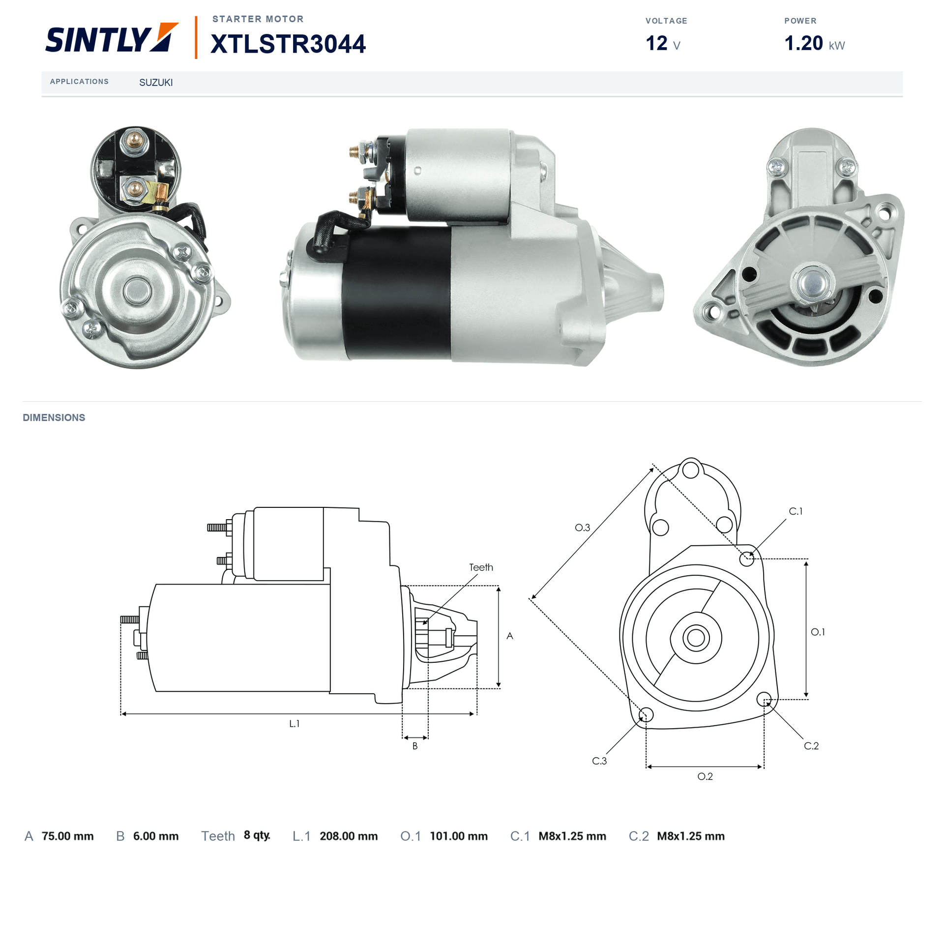 Starter XTLSTR3044