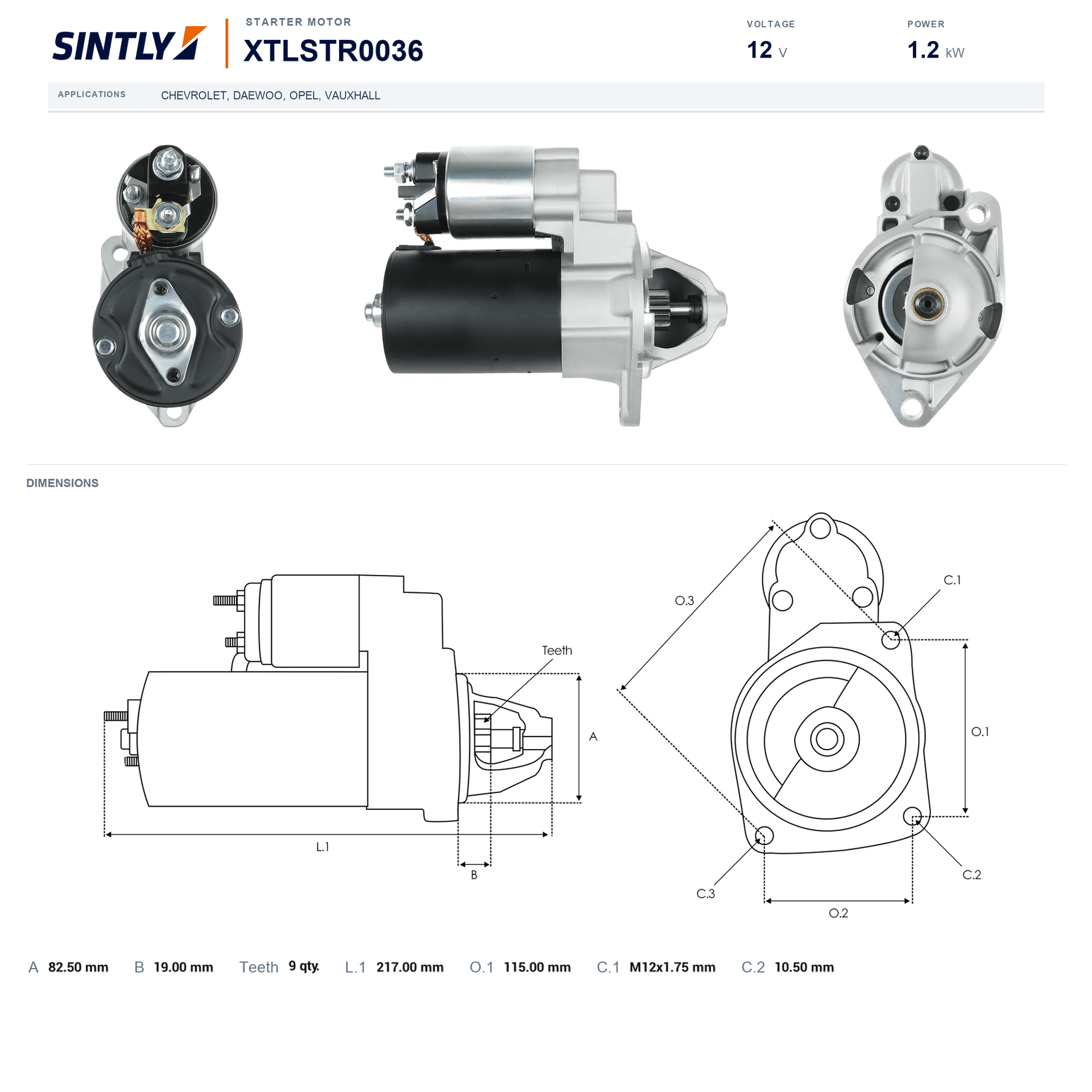 Starter XTLSTR0036