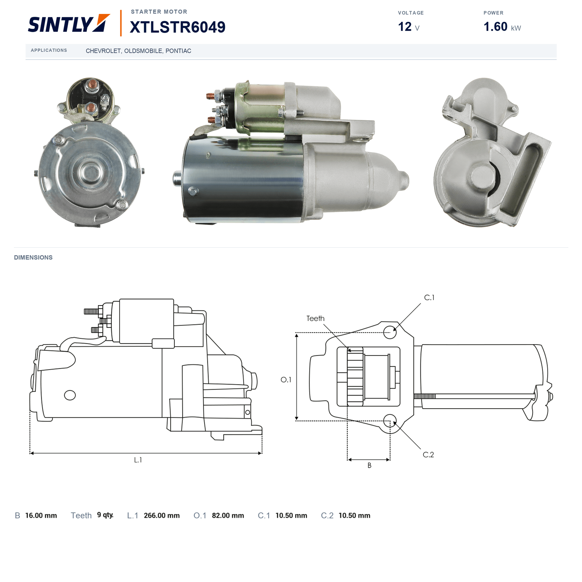 Motor de arranque XTLSTR6049