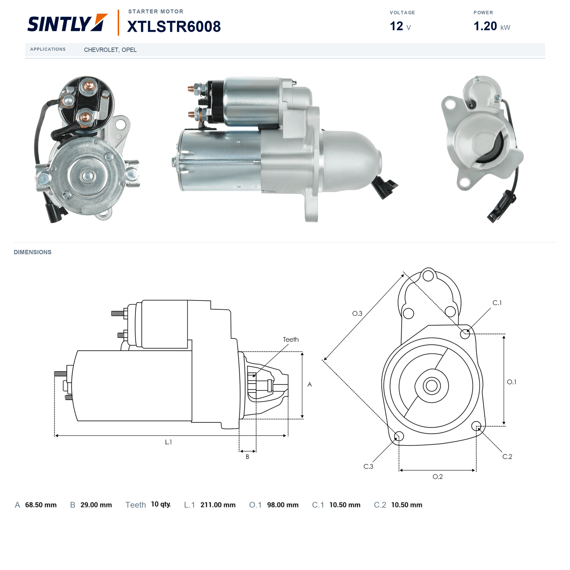 Starter XTLSTR6008