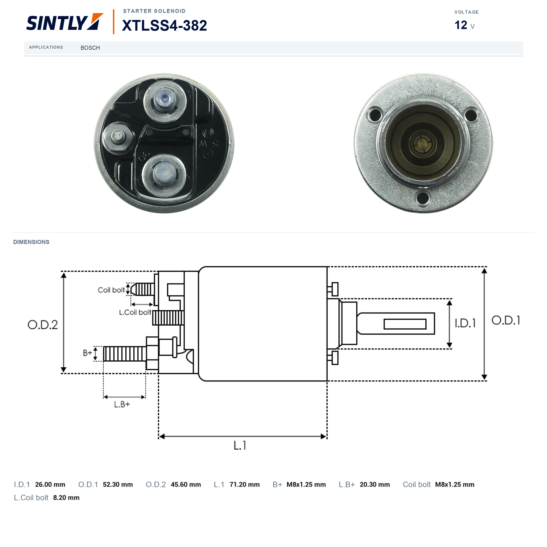 Starter Solenoid XTLSS4-382