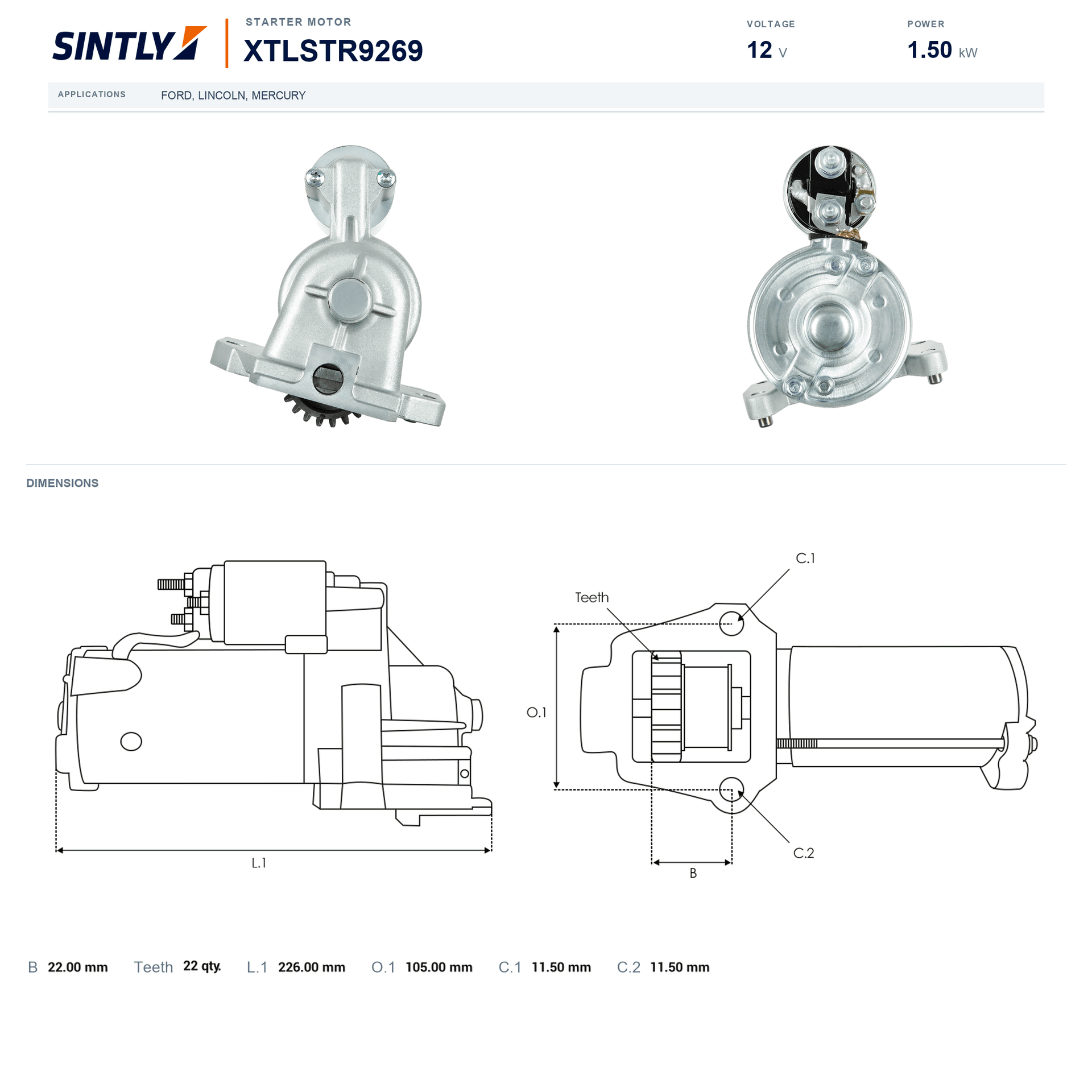 Starter XTLSTR9269