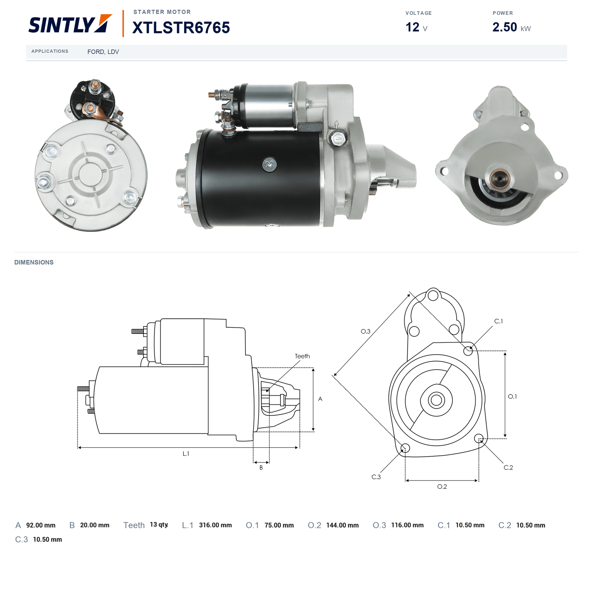 Starter XTLSTR6765