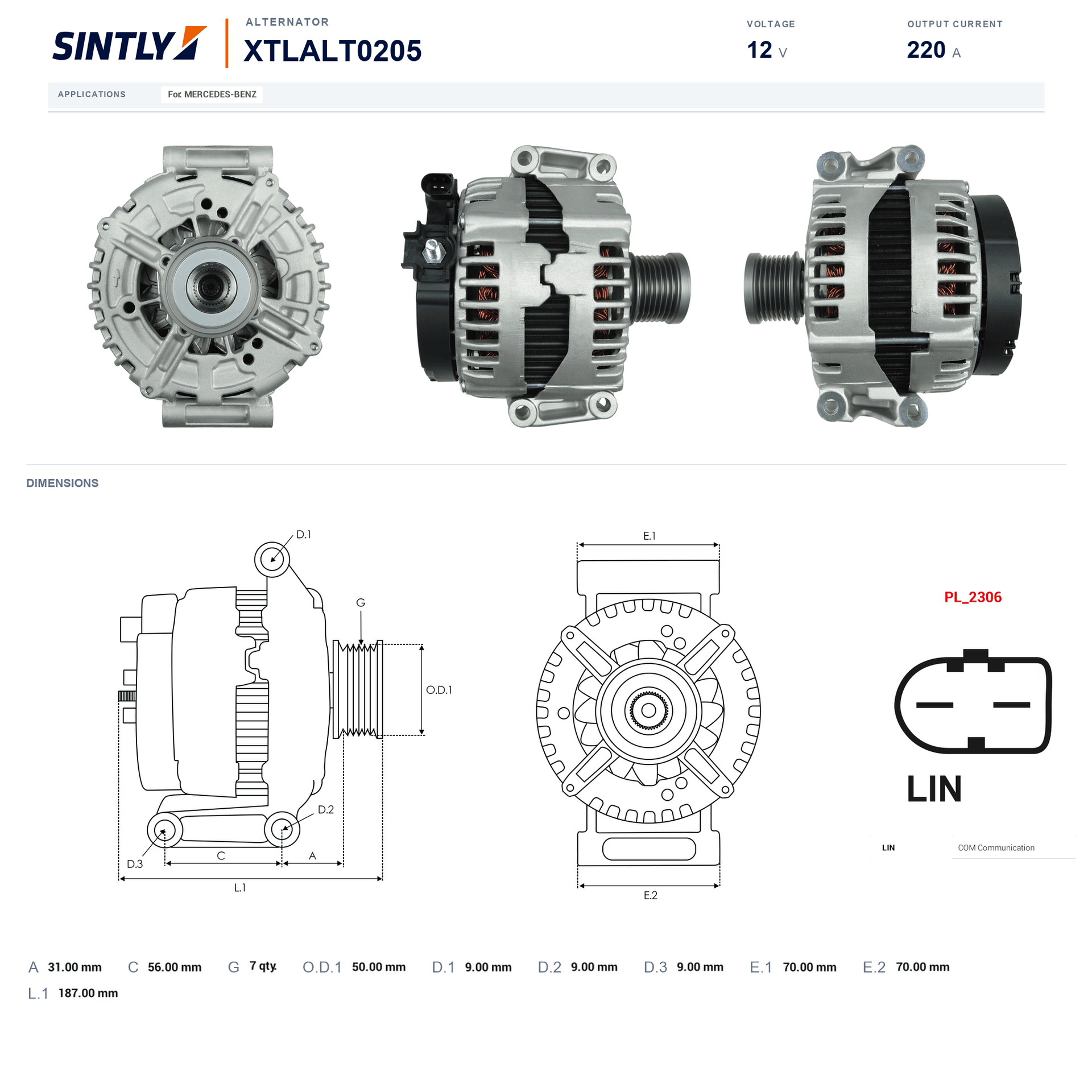 Alternator XTLALT0205