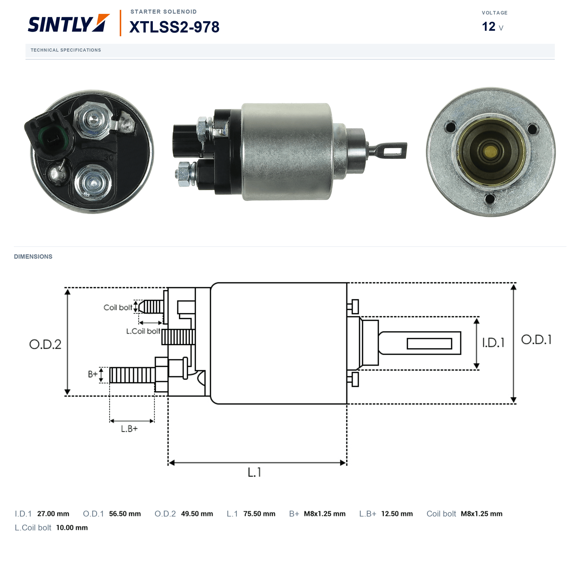 Starter Solenoid XTLSS2-978