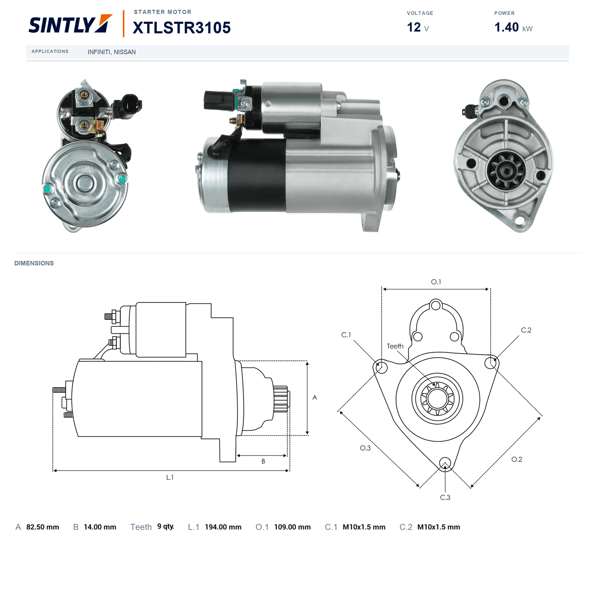 Starter XTLSTR3105