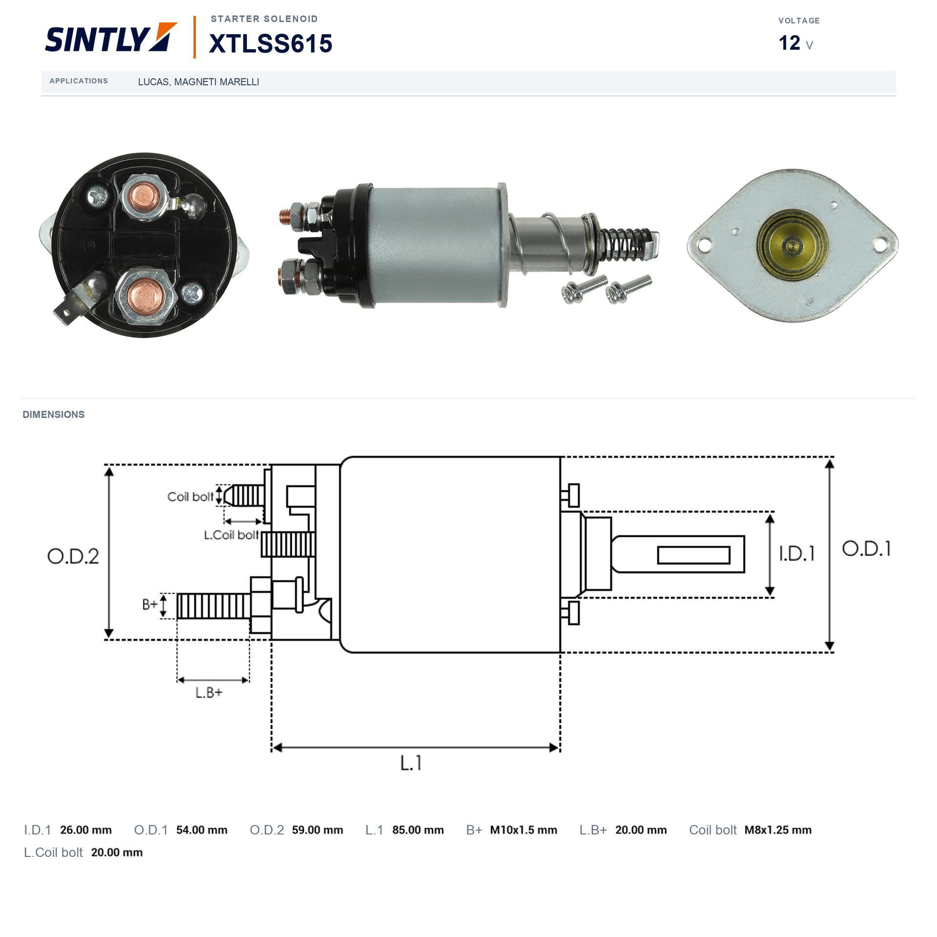 Starter Solenoid XTLSS615