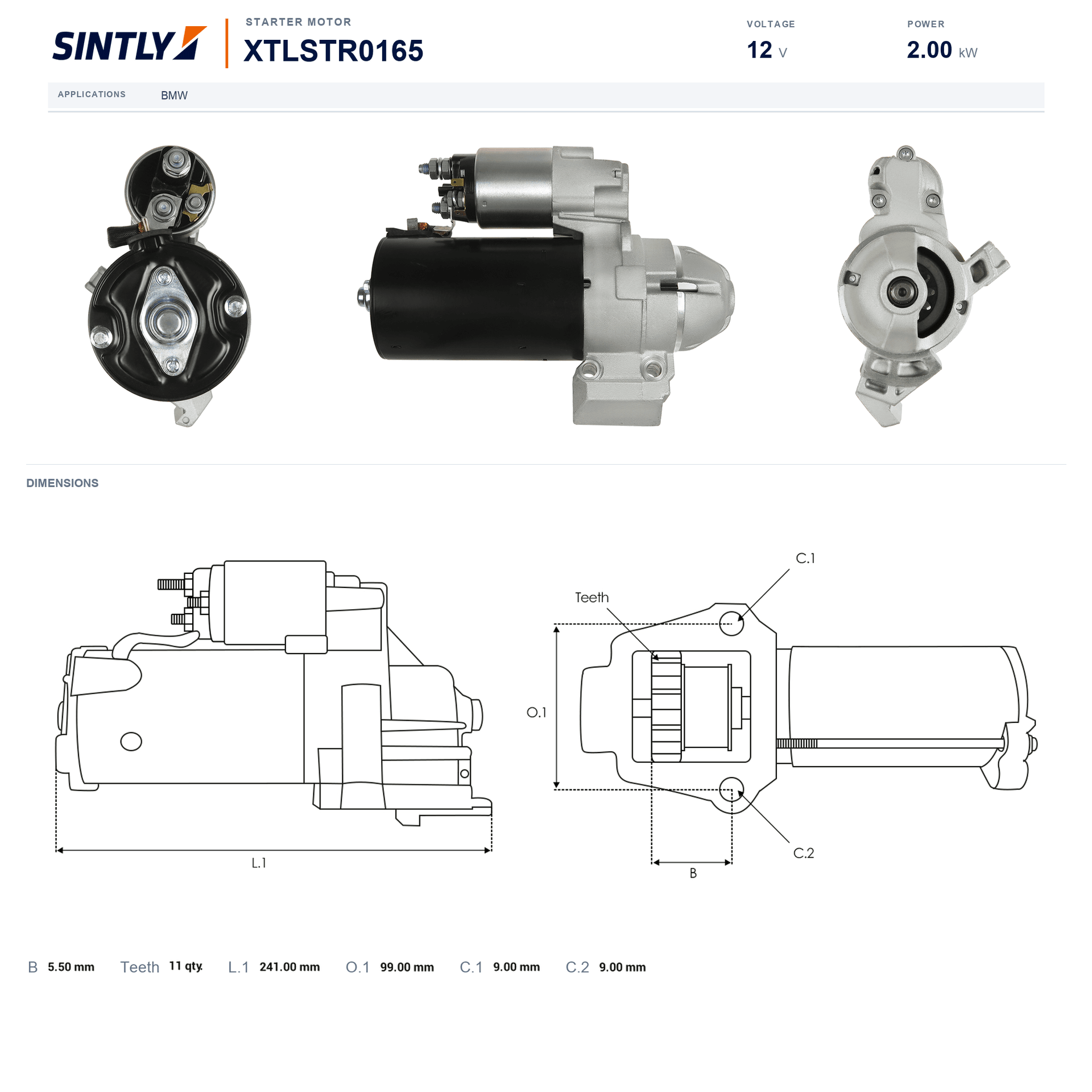Starter XTLSTR0165