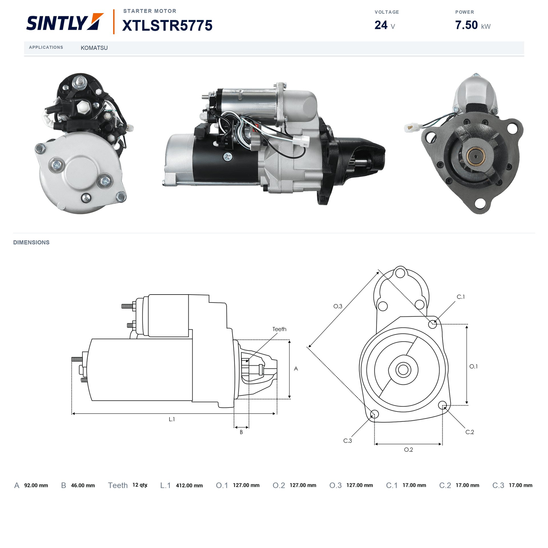 Starter XTLSTR5775