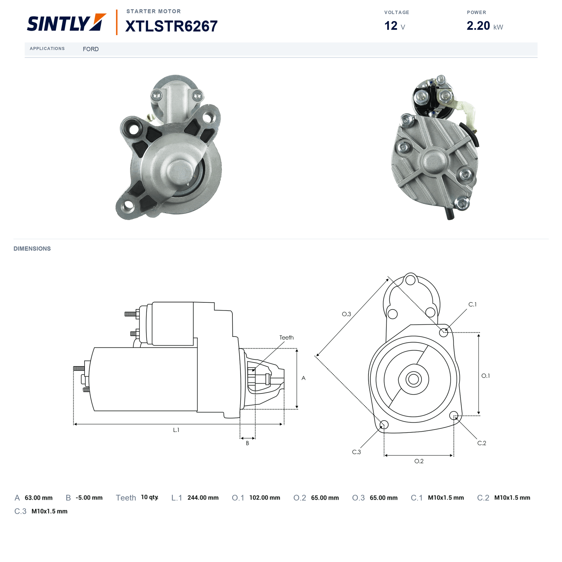 Starter XTLSTR6267