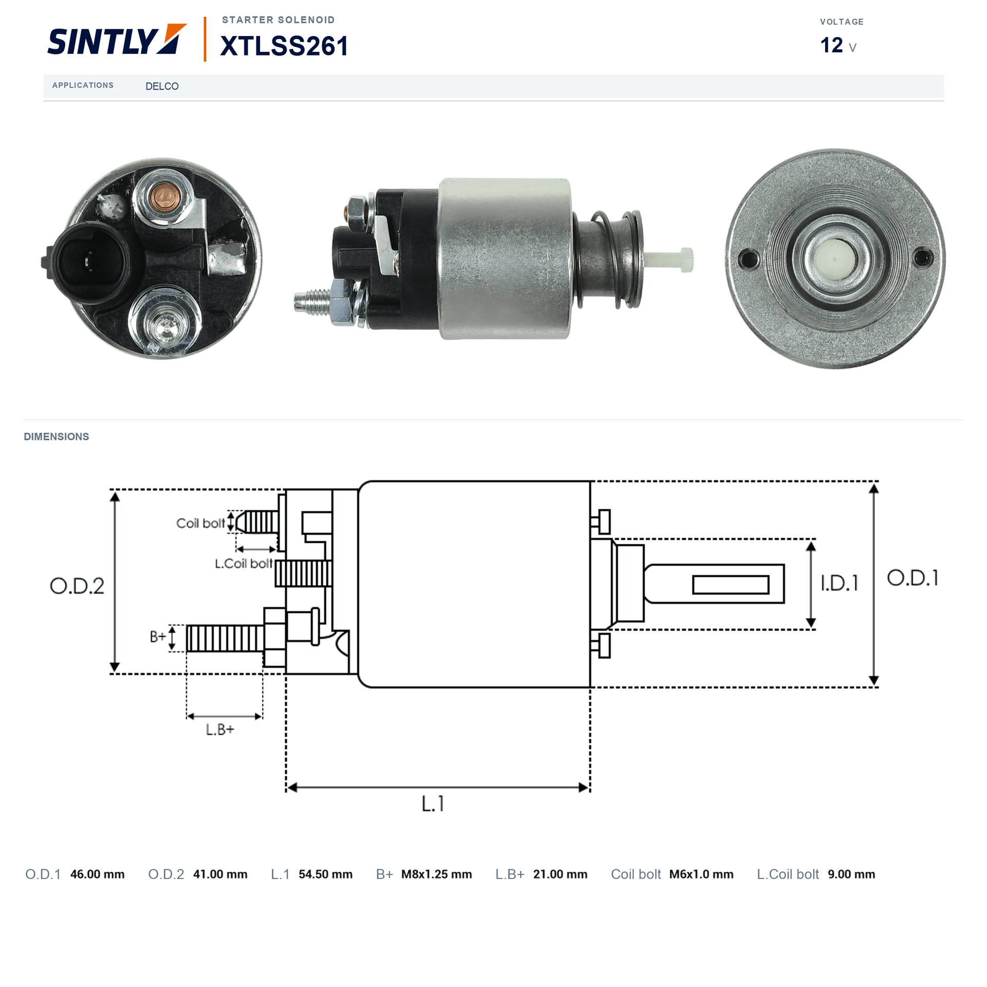 Starter Solenoid XTLSS261