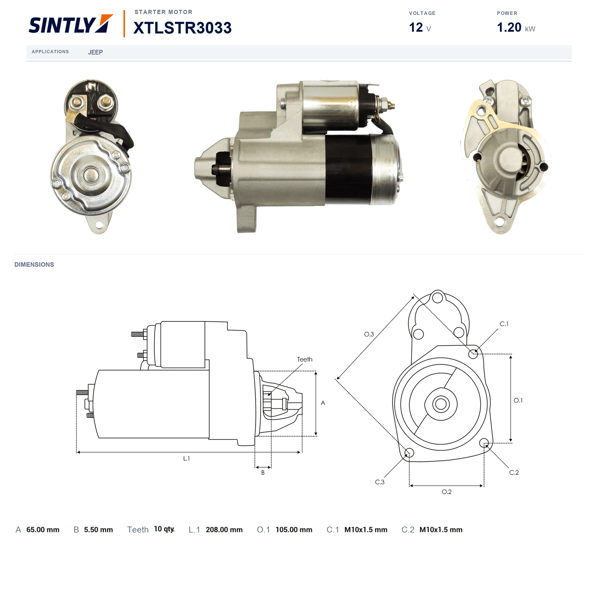 Starter XTLSTR3033