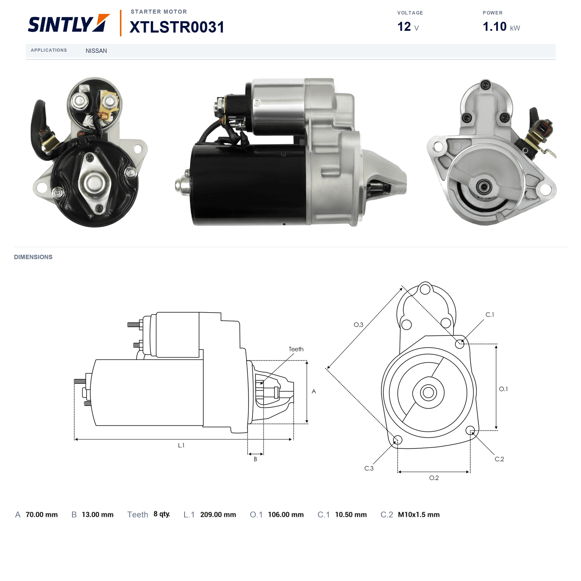 Starter XTLSTR0031