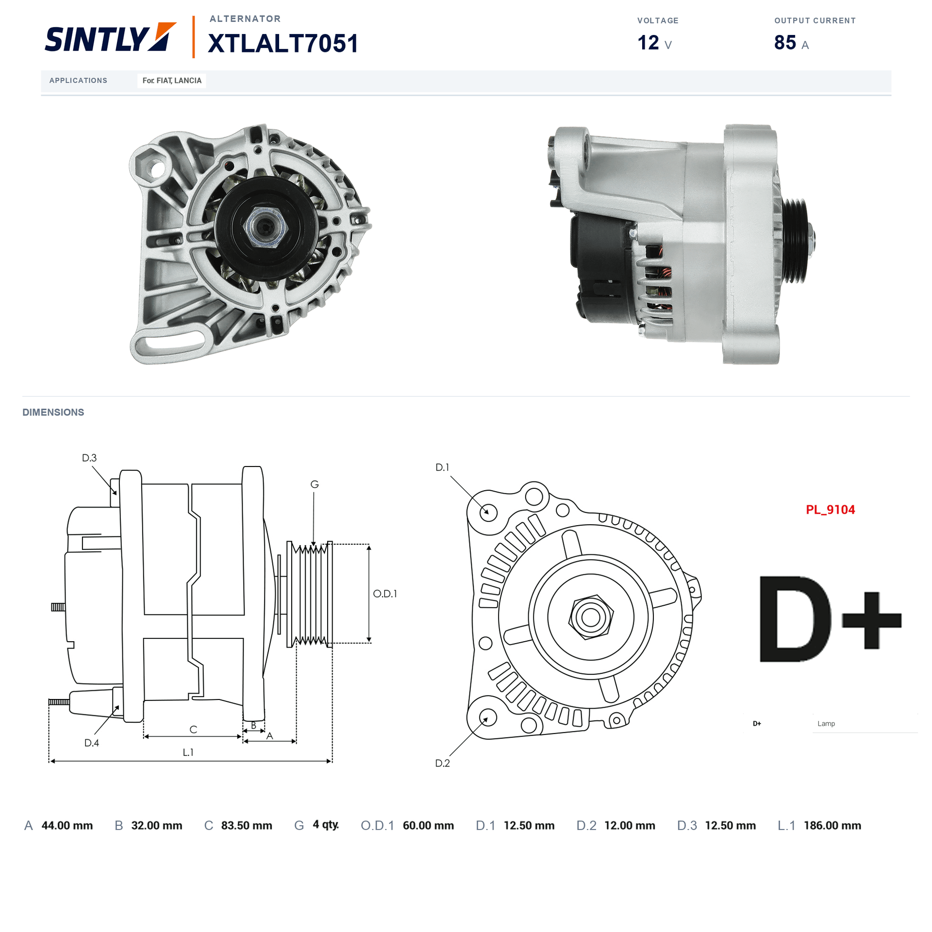 Alternator XTLALT7051