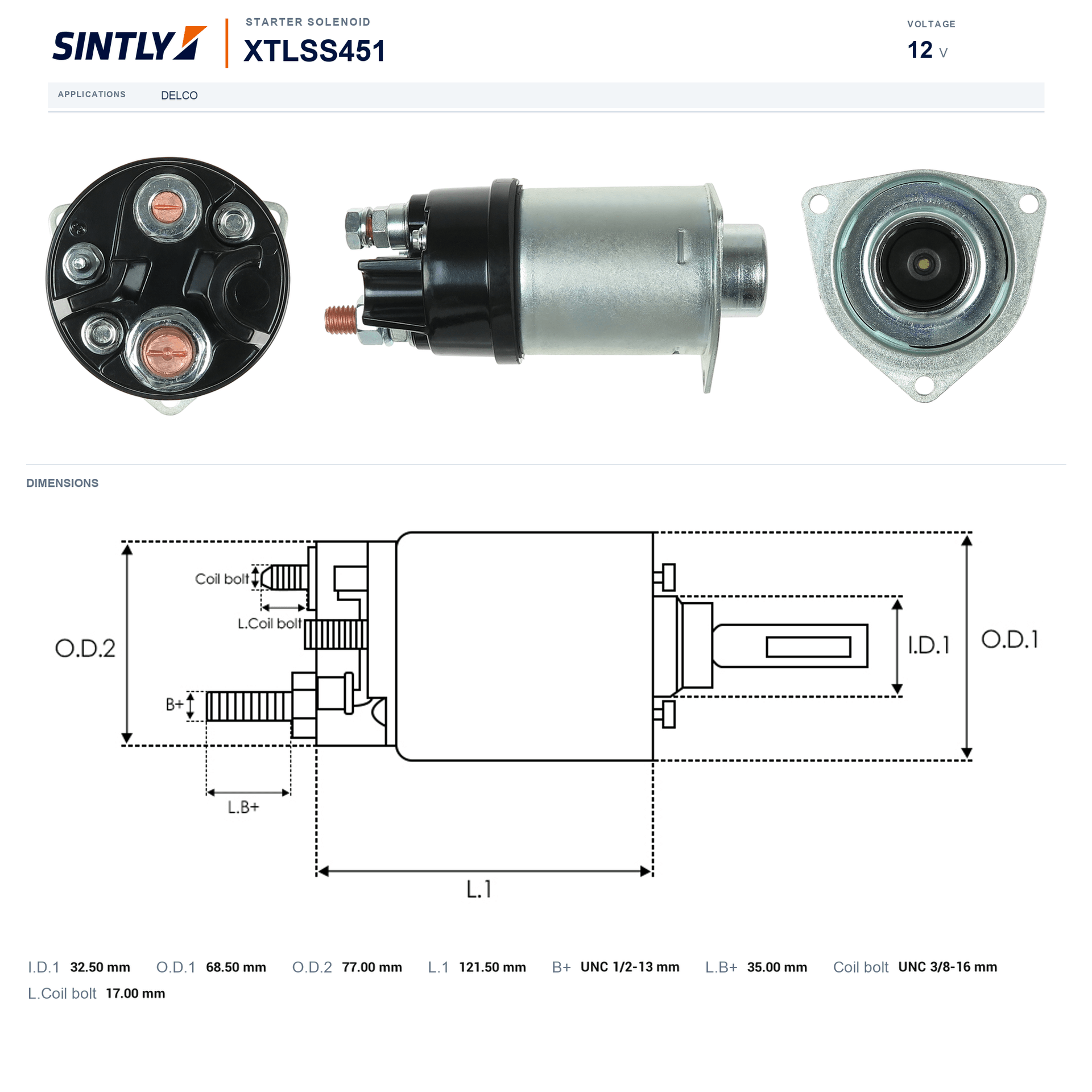 Starter Solenoid XTLSS451
