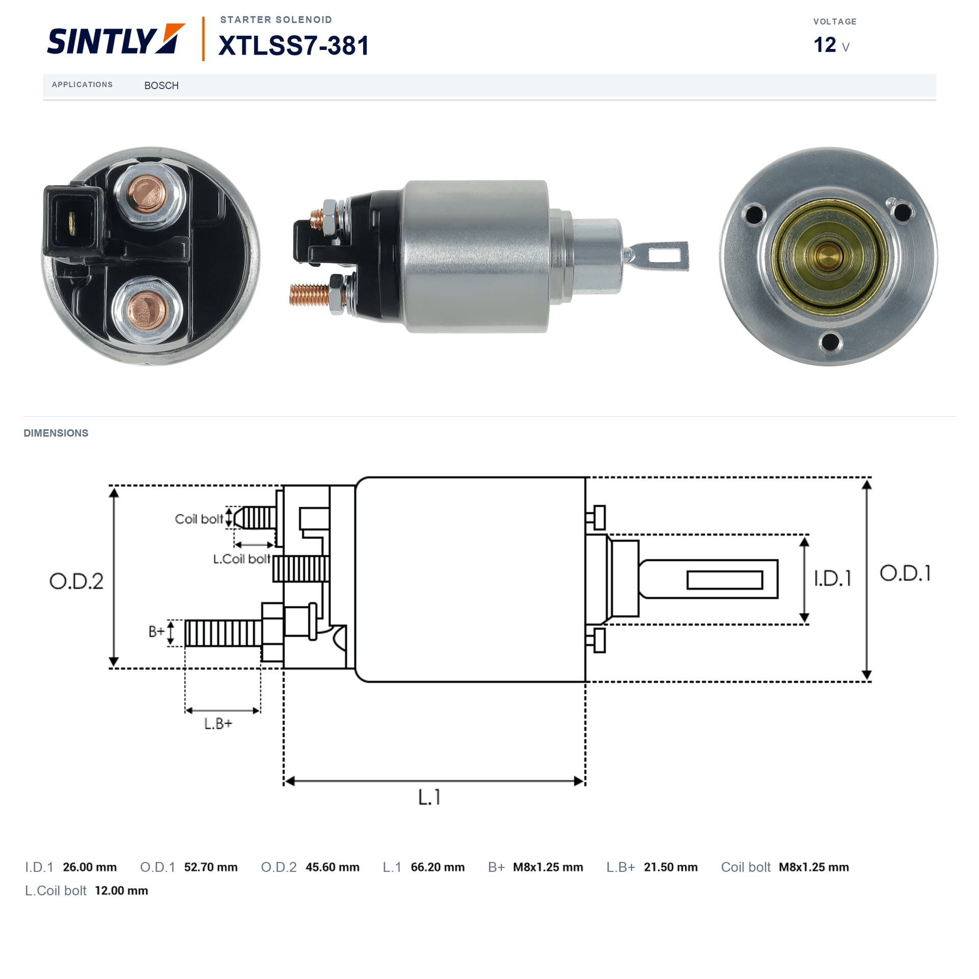 Starter Solenoid XTLSS7-381