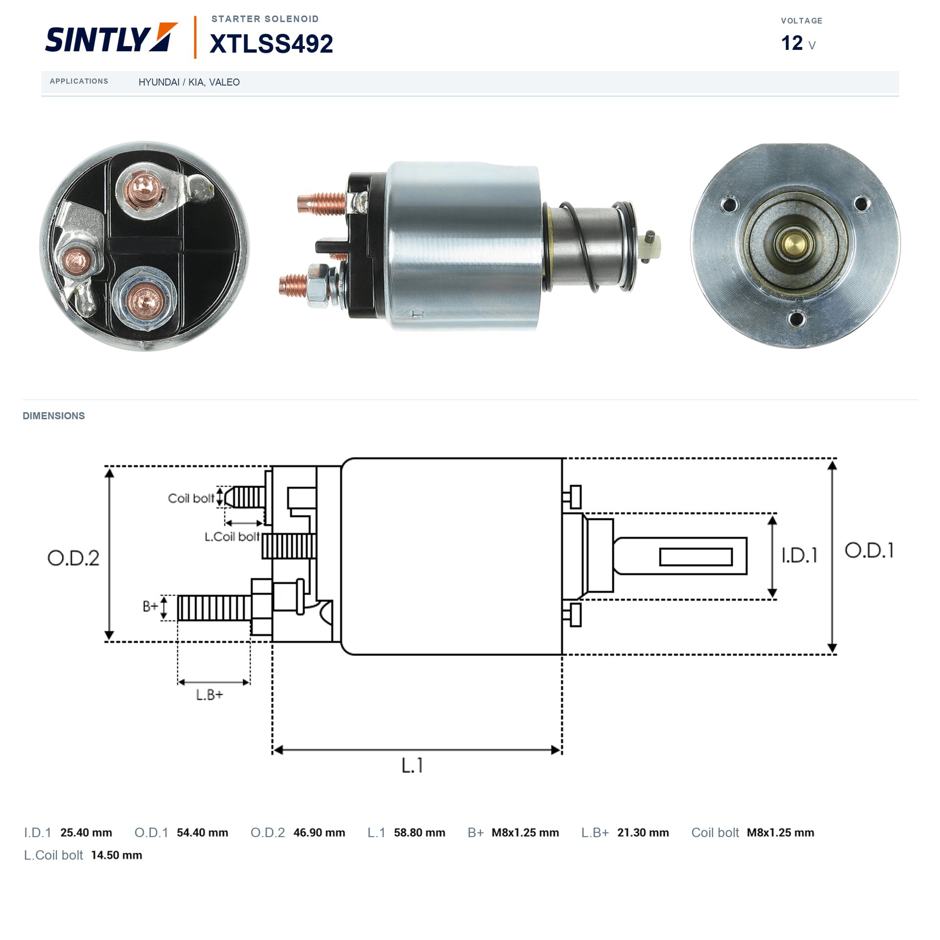 Starter Solenoid XTLSS492