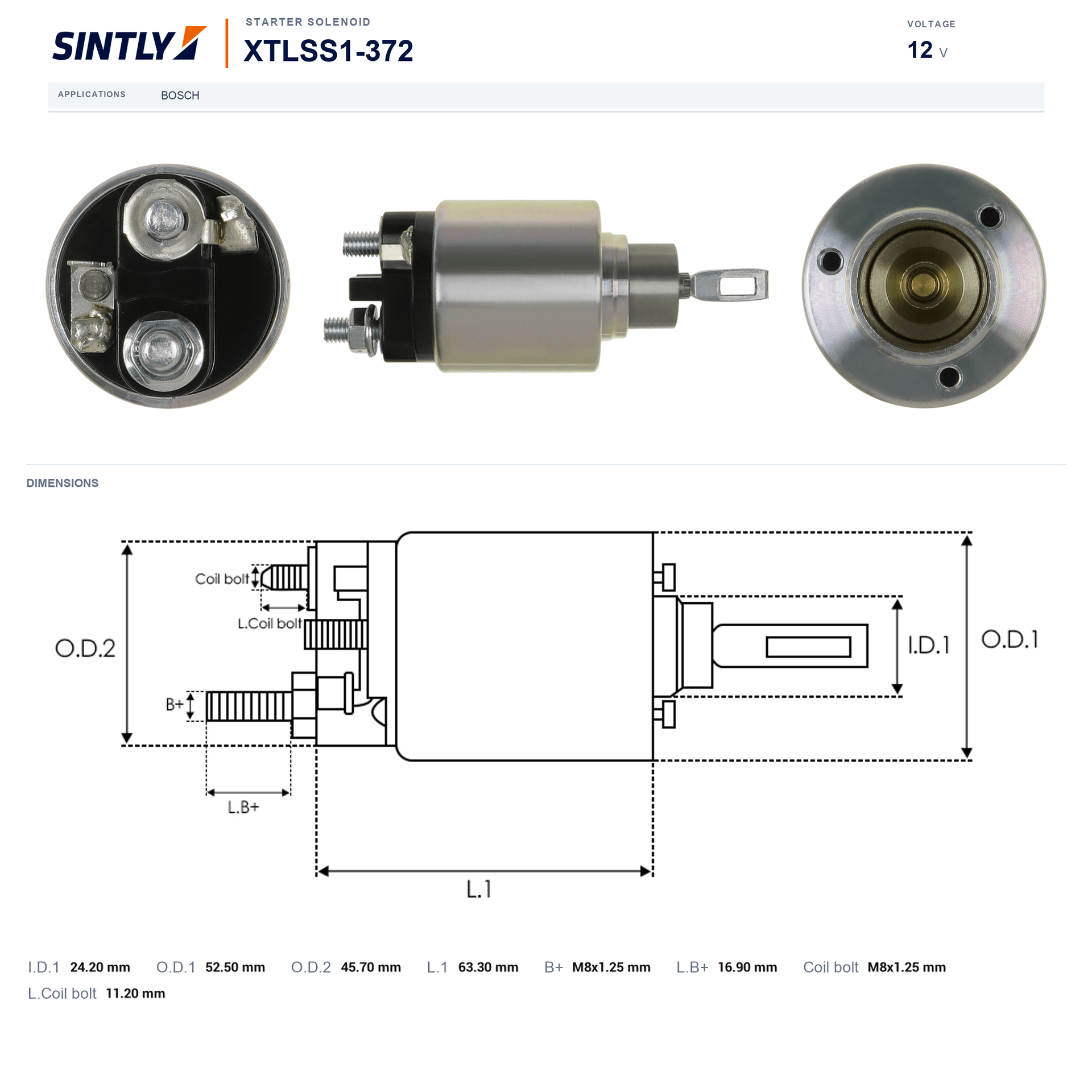 Starter Solenoid XTLSS1-372