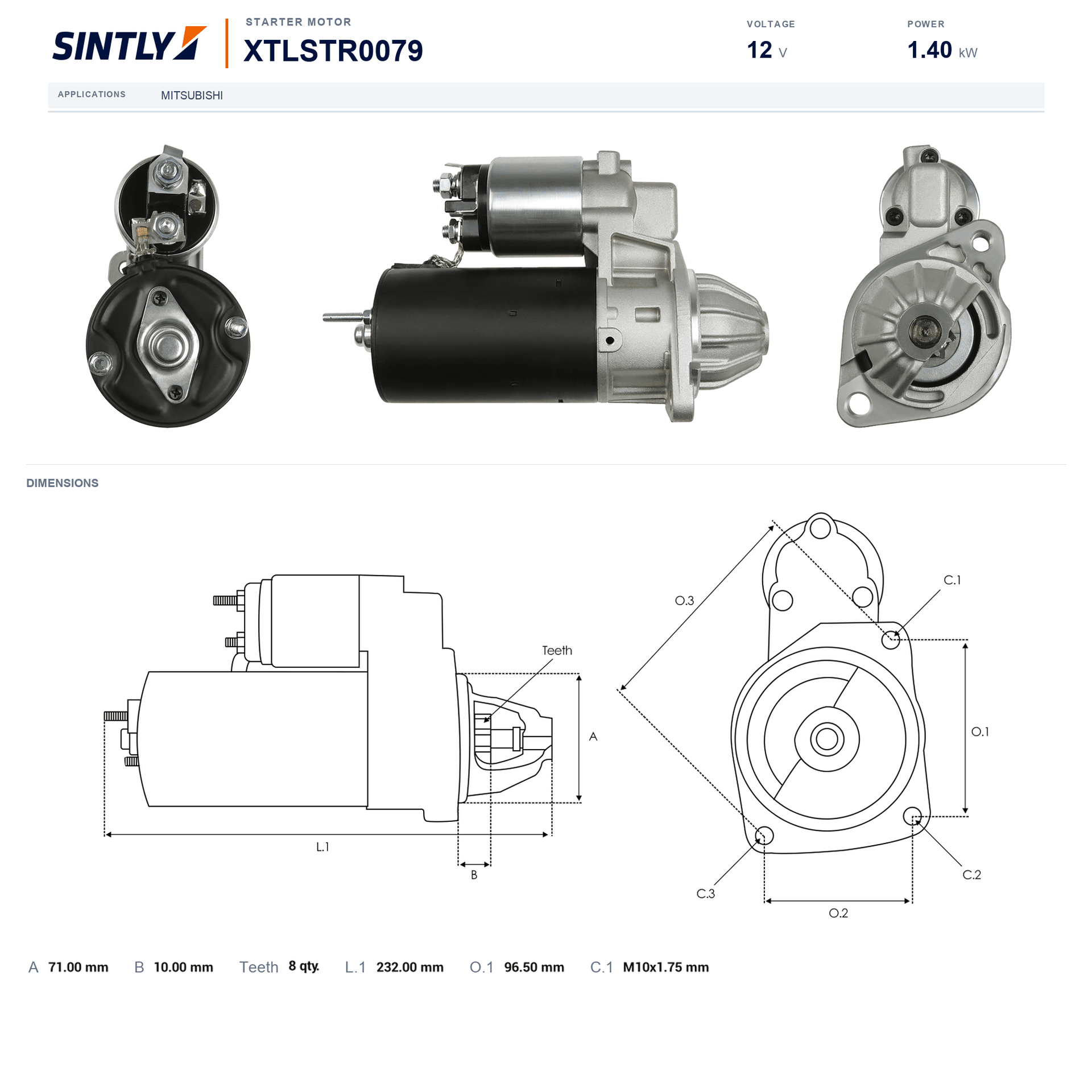 Starter XTLSTR0079