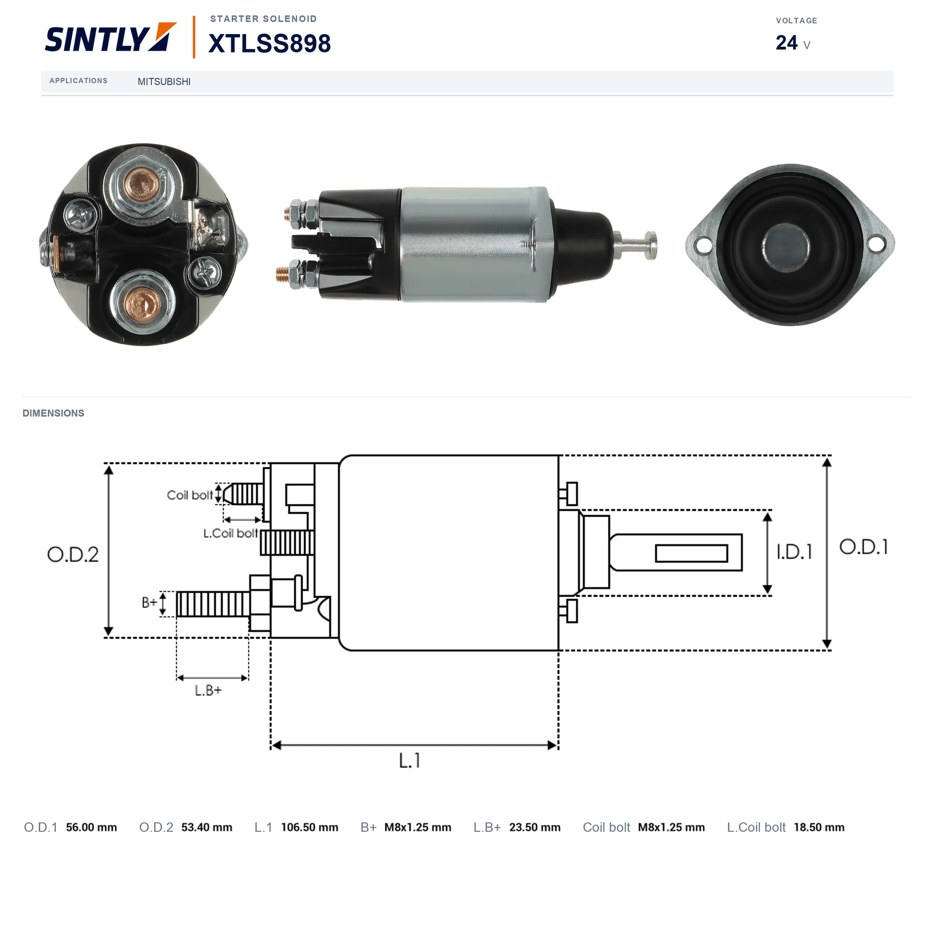 Starter Solenoid XTLSS898