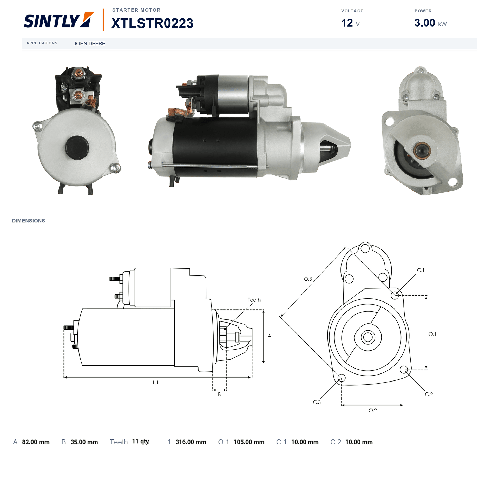 Starter XTLSTR0223