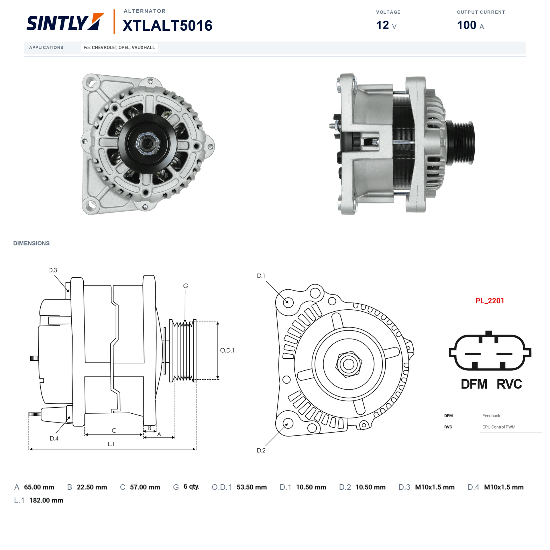 Alternator XTLALT5016