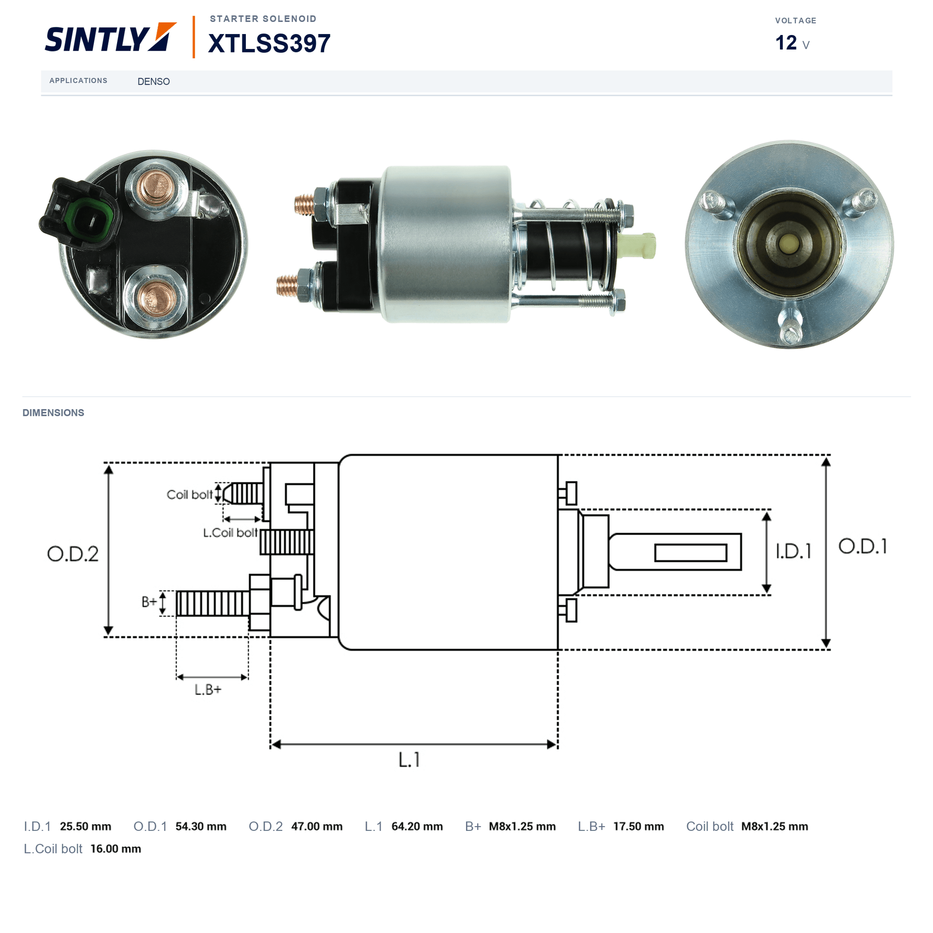 Starter Solenoid XTLSS397