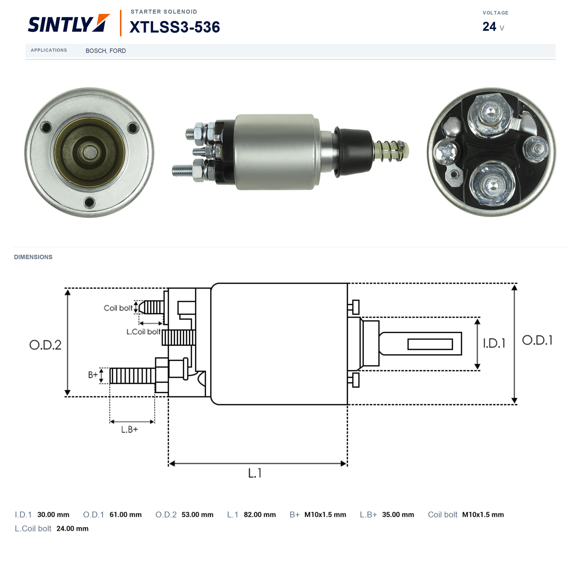 Starter Solenoid XTLSS3-536